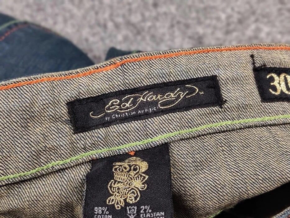 Ed Hardy 🔥 Ed Hardy x Christian Audigier Vintage Tattoo Denim Jeans Size US 30 / EU 46 - 22 Thumbnail