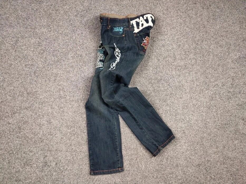 Ed Hardy 🔥 Ed Hardy x Christian Audigier Vintage Tattoo Denim Jeans Size US 30 / EU 46 - 17 Thumbnail
