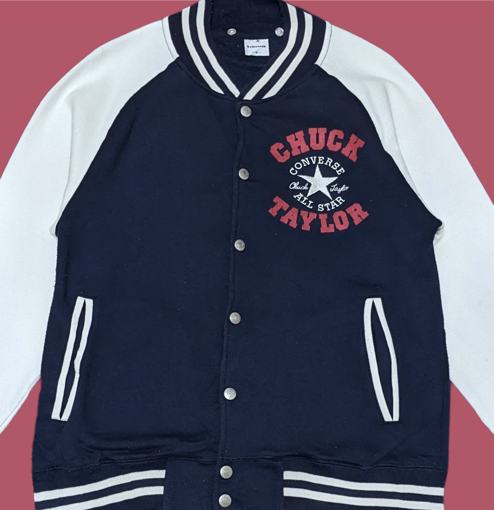 Converse × Vintage Vintage Converse Chuck Taylor Embroidered Varsity Jacket Size US M / EU 48-50 / 2 - 4 Thumbnail