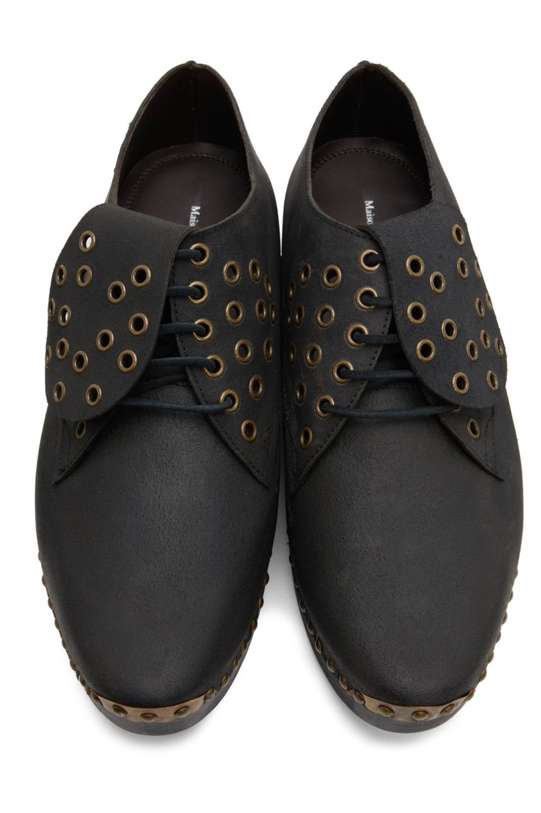Maison Margiela Worn Once, Black Metal Toe Derbys Size US 12 / EU 45 - 1 Thumbnail