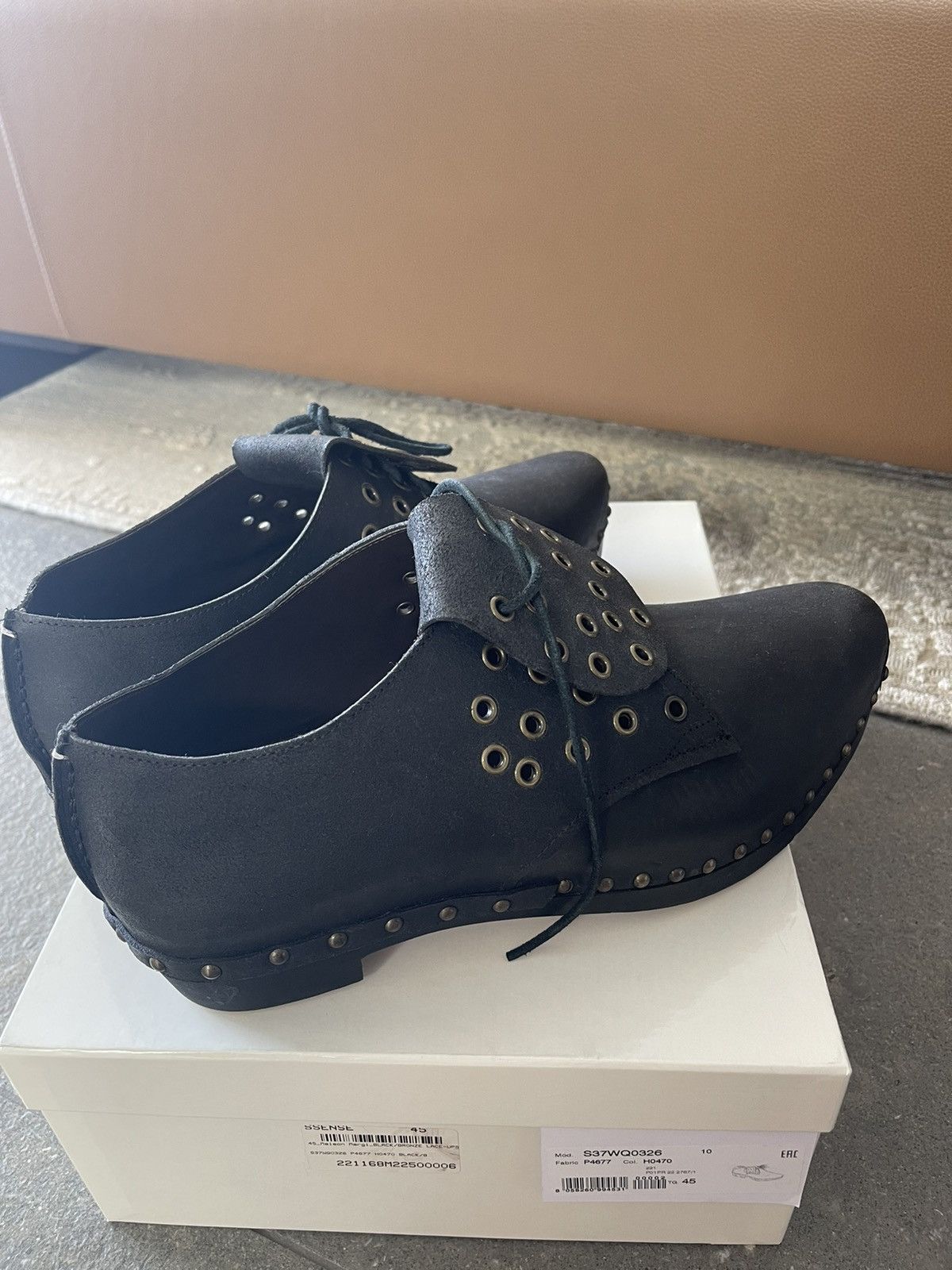 Maison Margiela Worn Once, Black Metal Toe Derbys Size US 12 / EU 45 - 15 Thumbnail