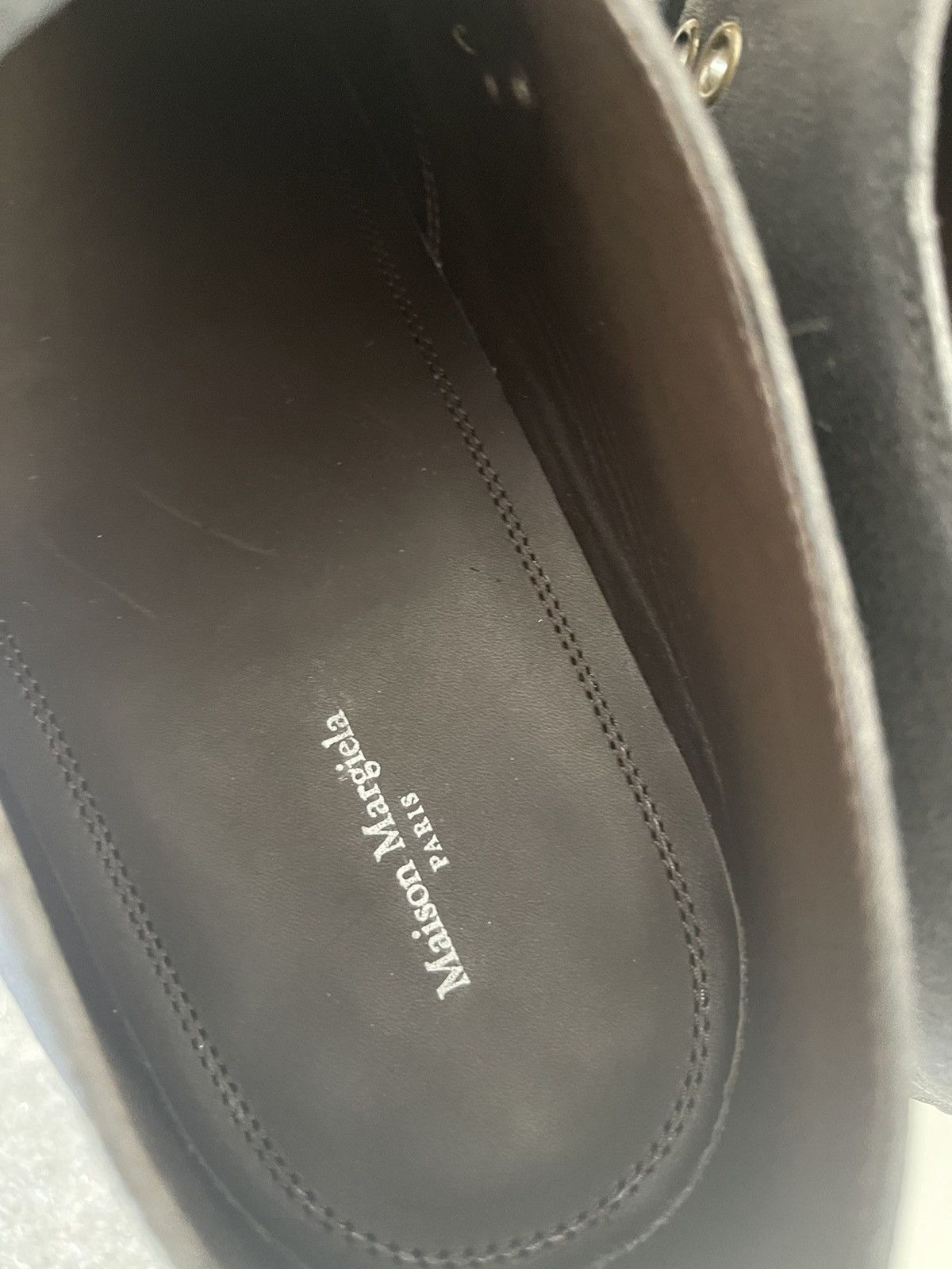 Maison Margiela Worn Once, Black Metal Toe Derbys Size US 12 / EU 45 - 11 Thumbnail