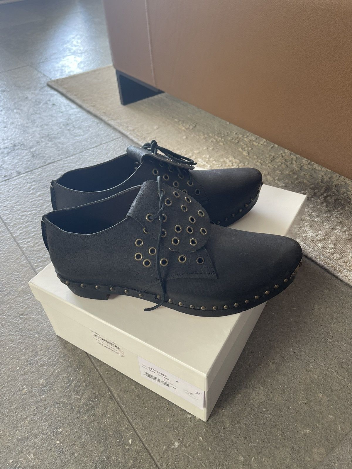 Maison Margiela Worn Once, Black Metal Toe Derbys Size US 12 / EU 45 - 18 Thumbnail