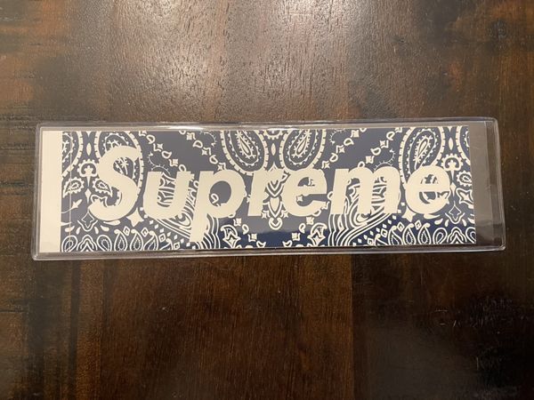 Supreme Paisley Bandana Box Logo Stickers