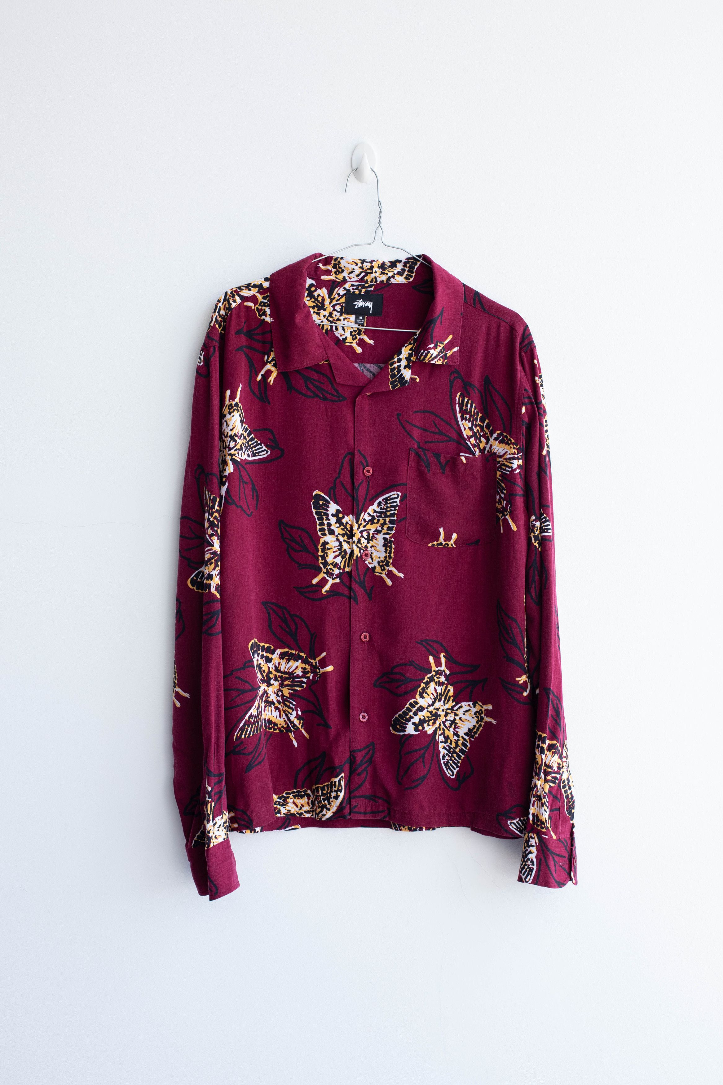 Stussy STUSSY BUTTERFLY L/S SHIRT Size US M / EU 48-50 / 2 - 1 Thumbnail