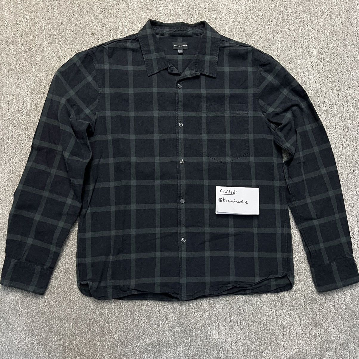 Club Monaco Club Monaco Ombre Plaid Loop Collar Shirt Size US L / EU 52-54 / 3 - 3 Thumbnail