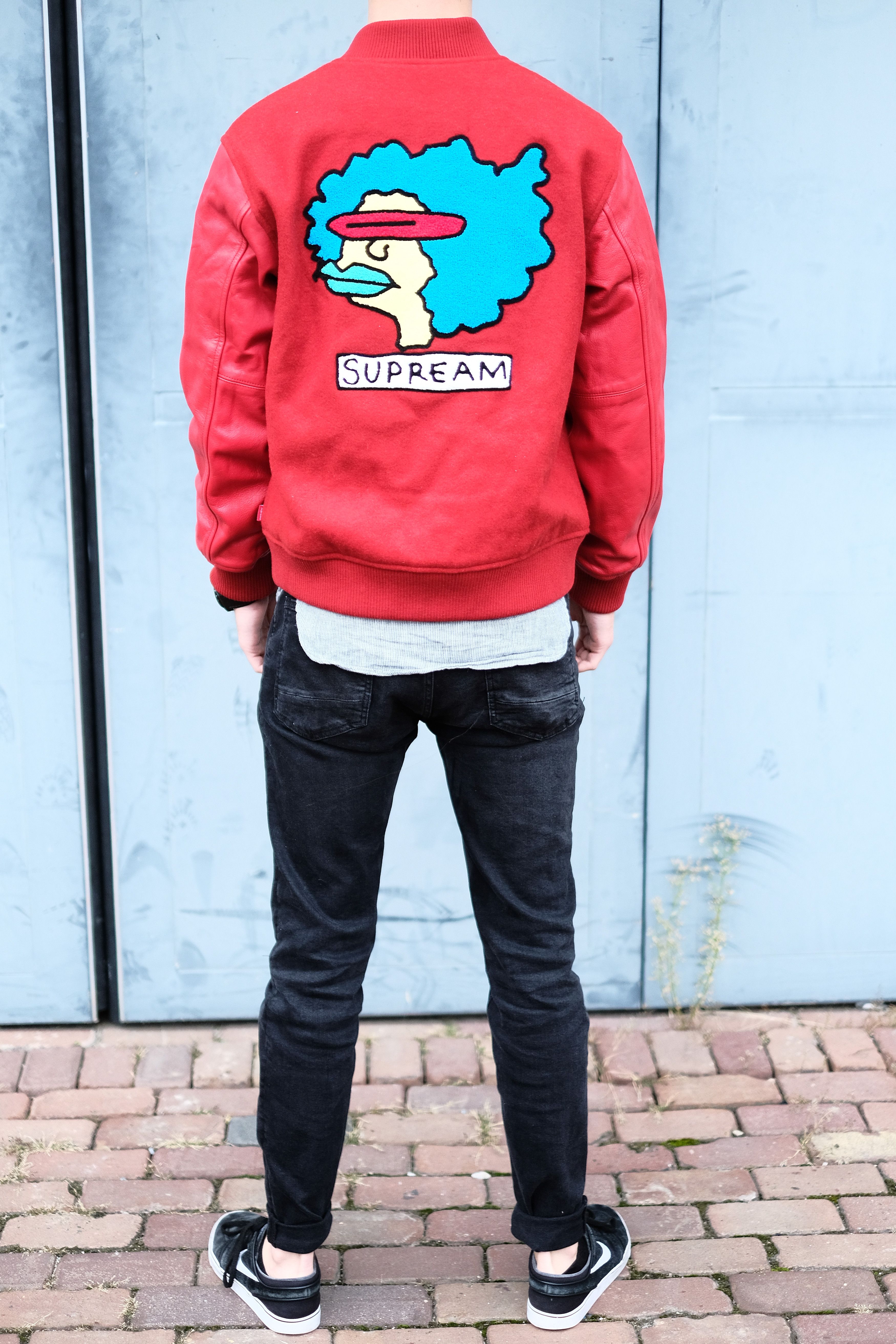 米津玄師 私服 supreme Gonz Ramm Varsity Jacket-