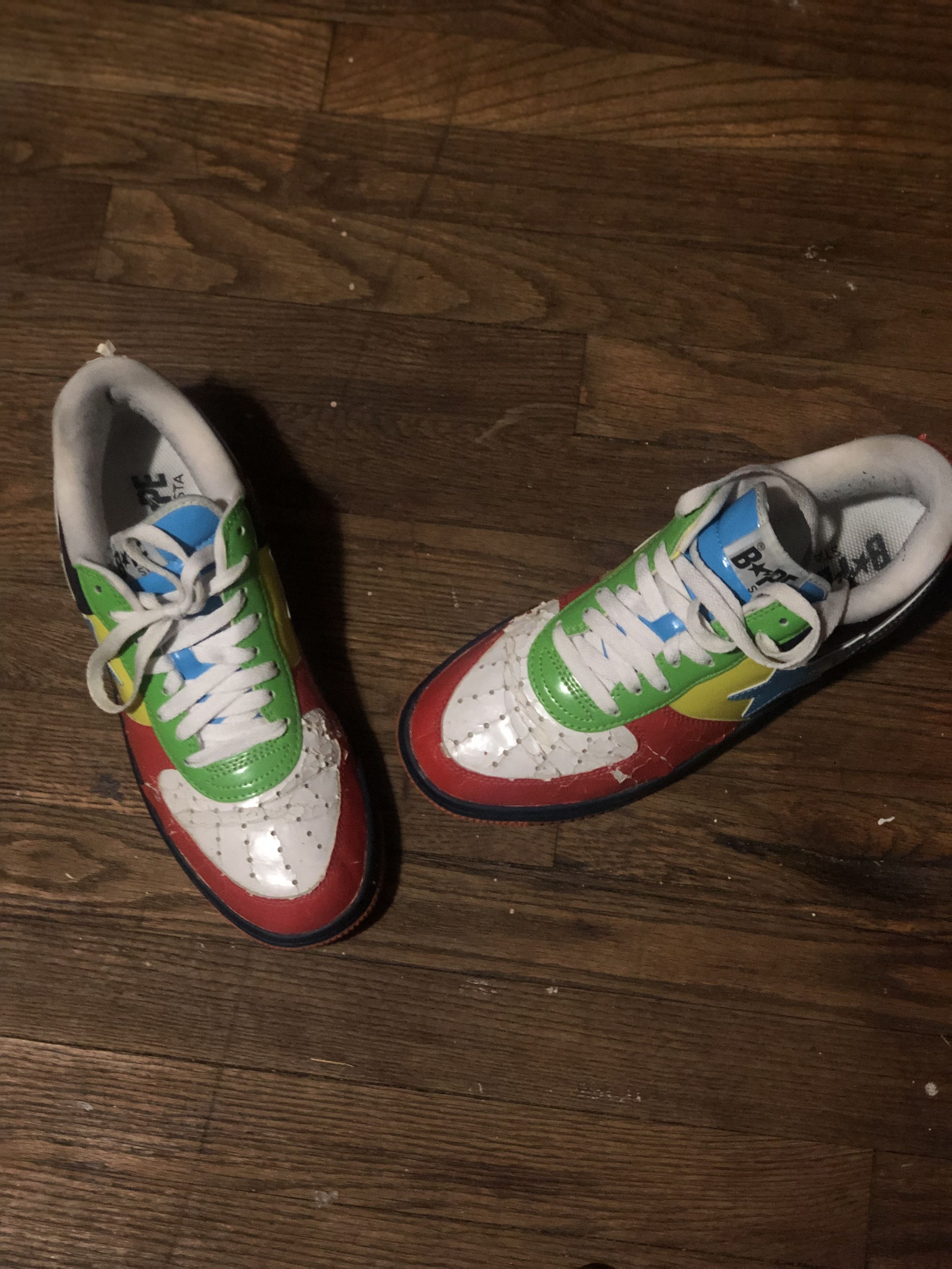 Bape Multicolor bapesta | Grailed