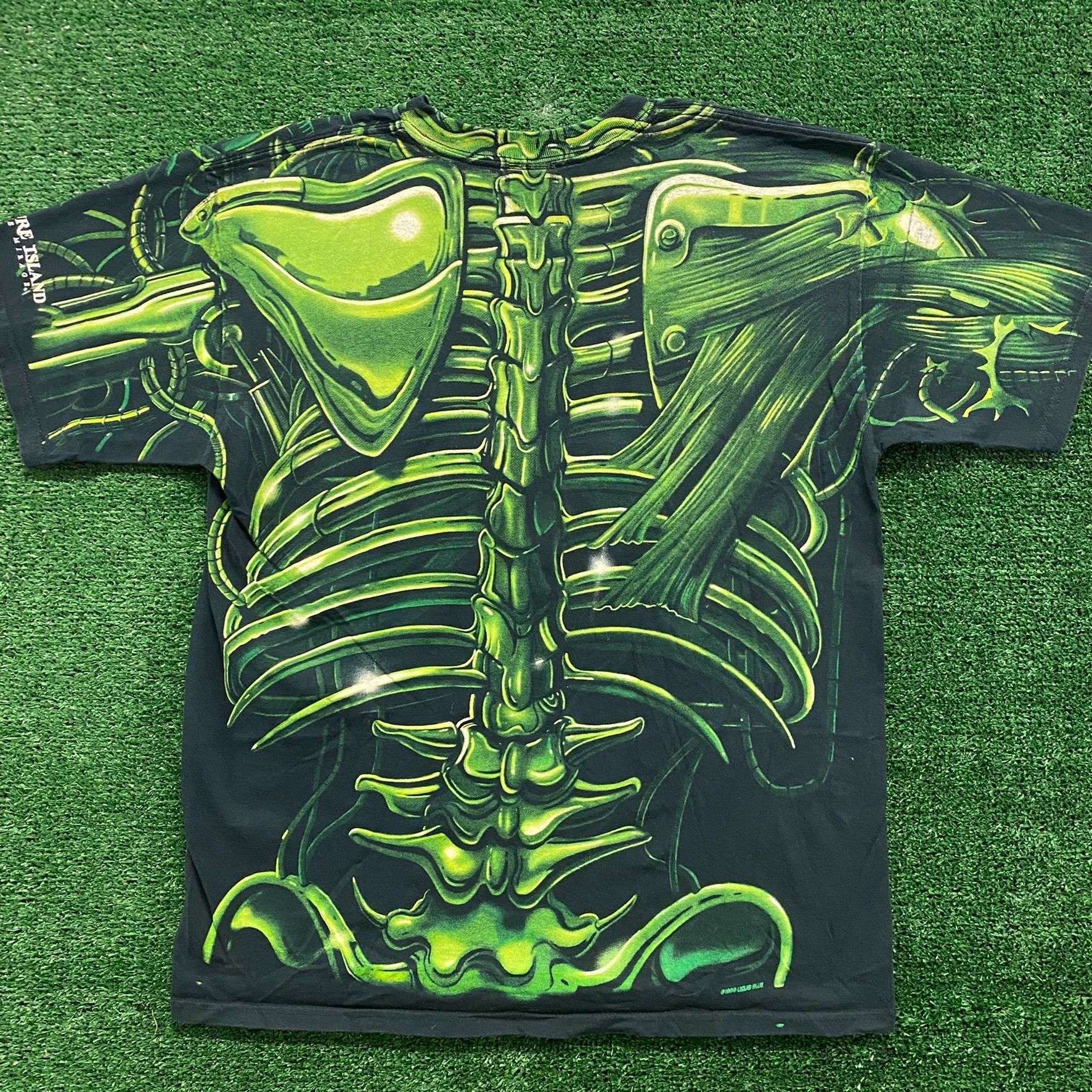 Liquid Blue Terminator Skull Vintage 90s Movie T-Shirt Size US XL / EU 56 / 4 - 4 Thumbnail