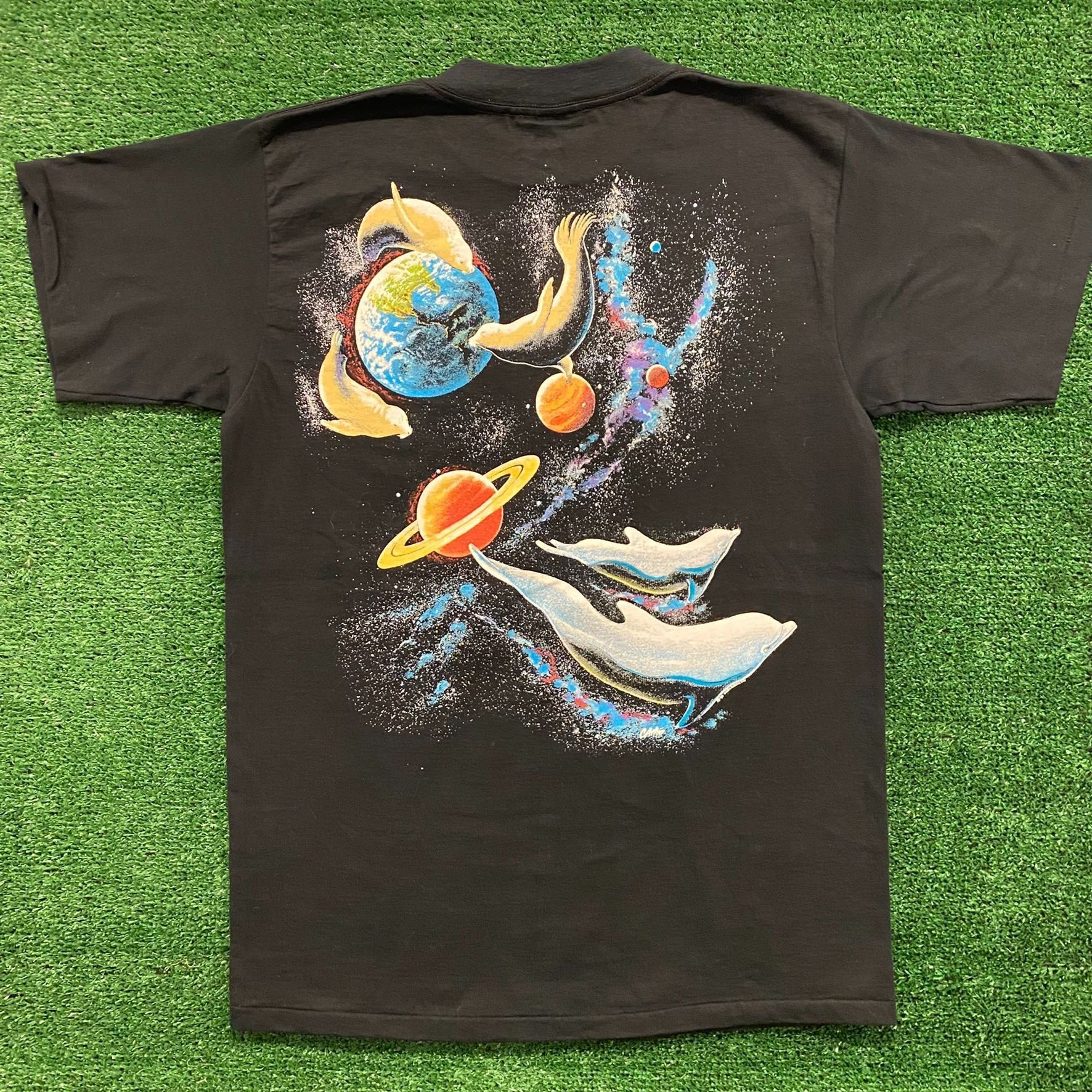 Vintage Space Animals Vintage 90s Nature T-Shirt Size US L / EU 52-54 / 3 - 4 Thumbnail
