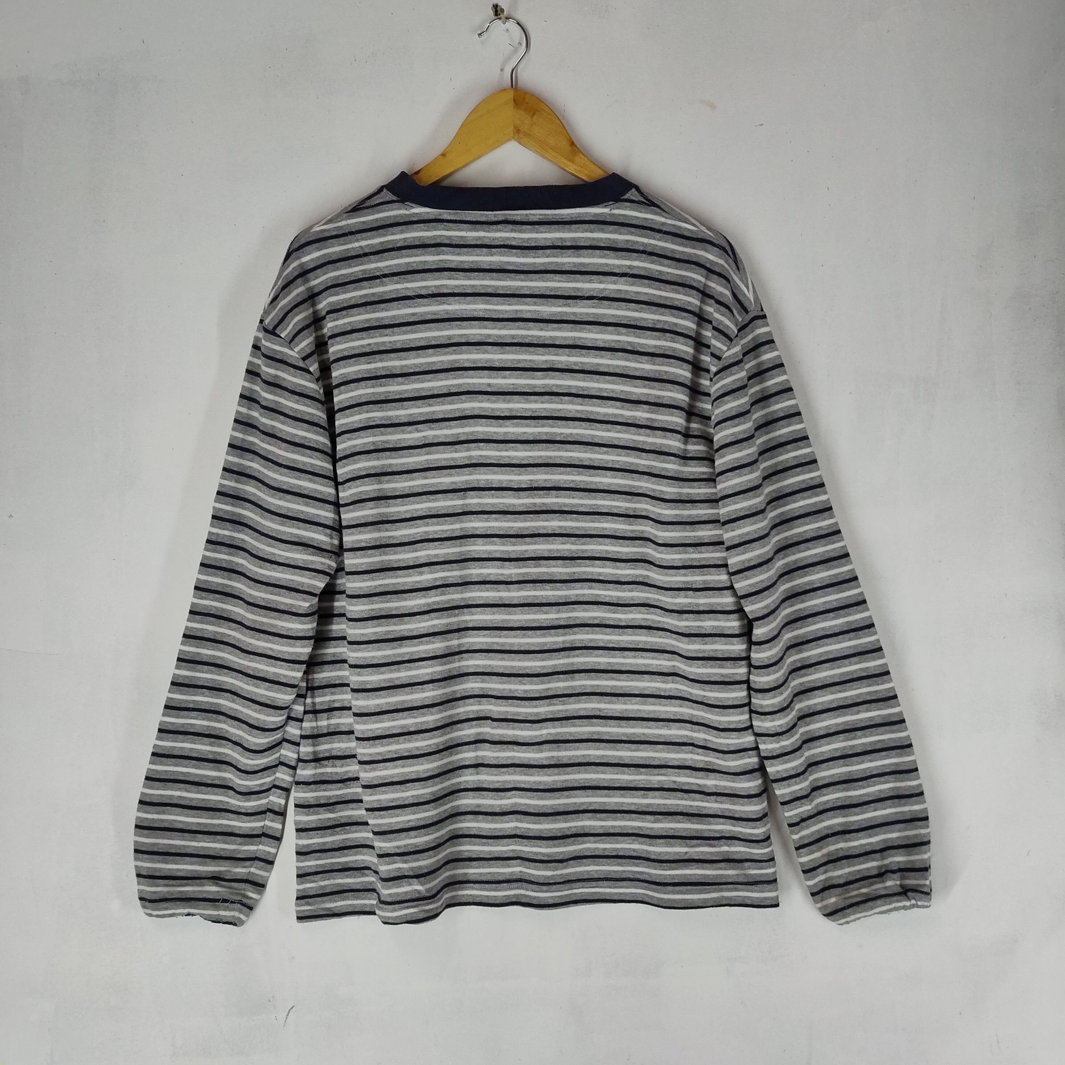 Hang Ten Vintage HANG TEN Stripe Embroidery Logo Pullover Sweatshirt Size US L / EU 52-54 / 3 - 5 Thumbnail