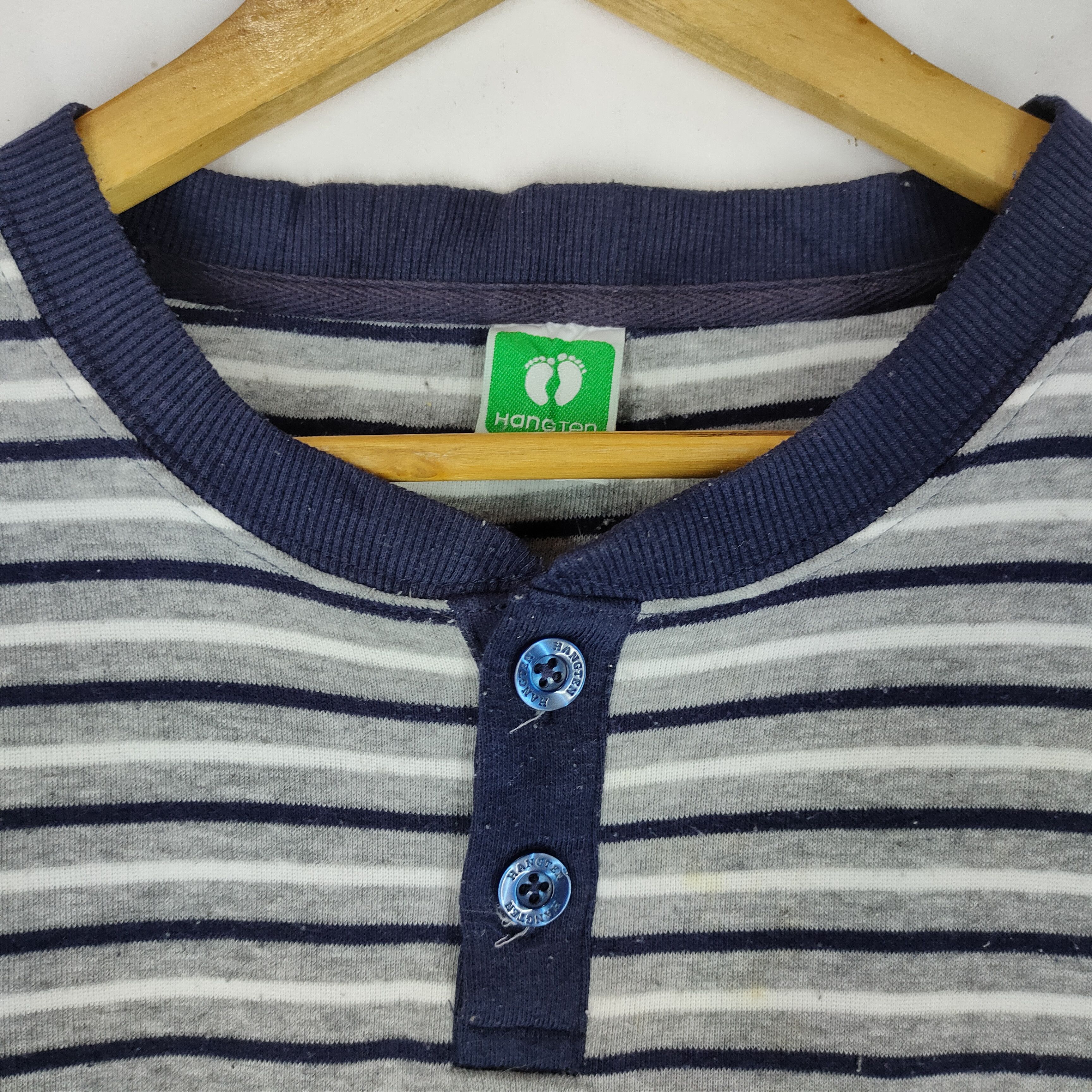 Hang Ten Vintage HANG TEN Stripe Embroidery Logo Pullover Sweatshirt Size US L / EU 52-54 / 3 - 3 Thumbnail