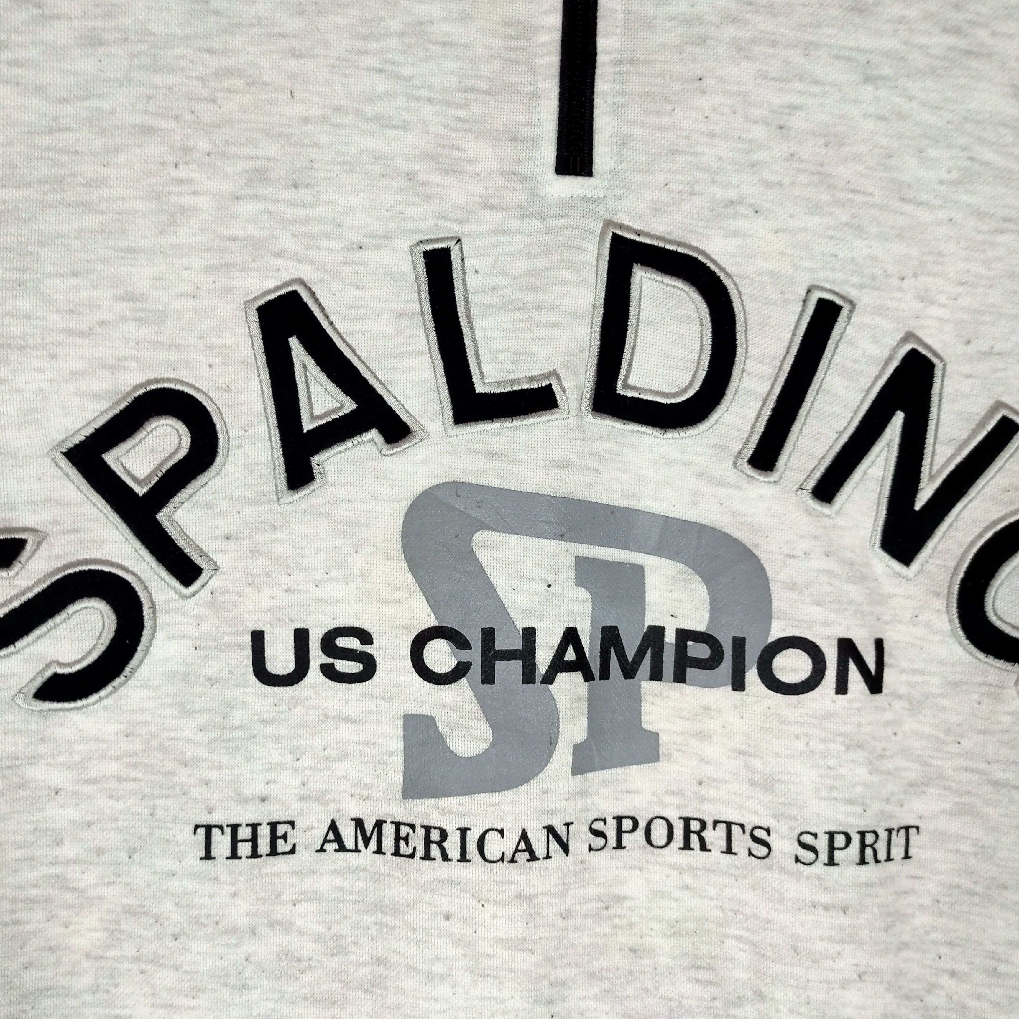 Rap Tees Vintage SPALDING Big Embroidery SpellOut Hip Hop Sweater Size US L / EU 52-54 / 3 - 2 Thumbnail