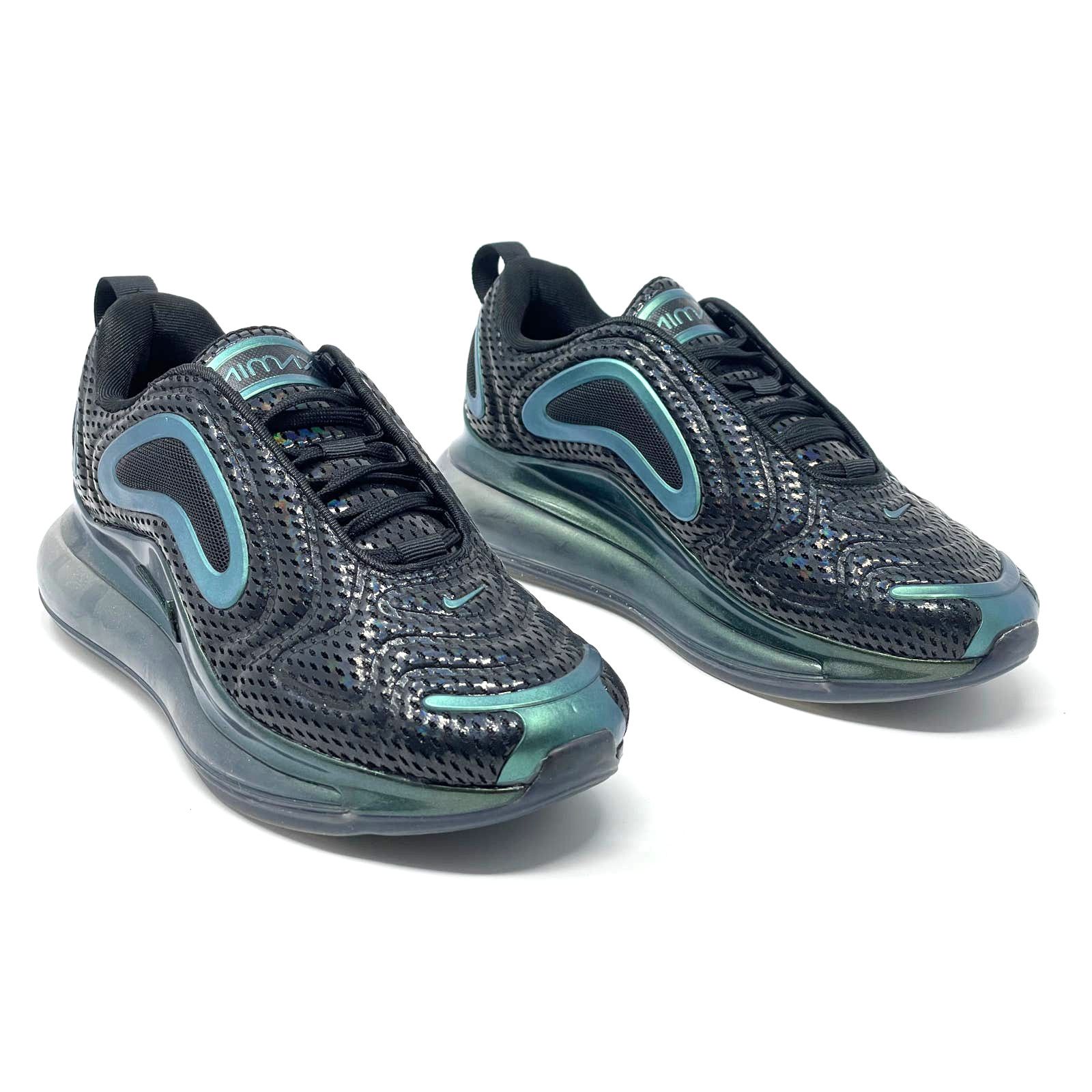 $160 Nike Air Max 720 Mens 5.5 Running Shoes Black Laser NEW