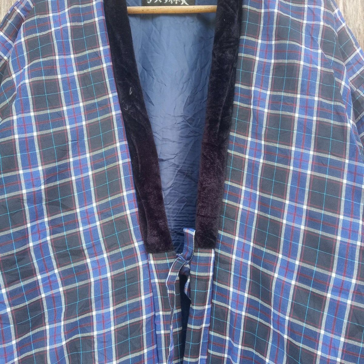 Japanese Brand Rare!! Blue Checkered Japanese Kimono Japan Size US M / EU 48-50 / 2 - 3 Thumbnail