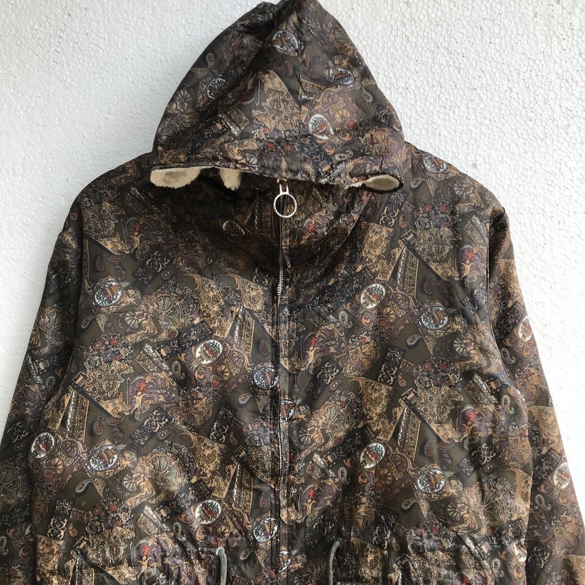 Japanese Brand Paisley art wool warmer jacket hoodie zip up Size M / US 6-8 / IT 42-44 - 3 Thumbnail