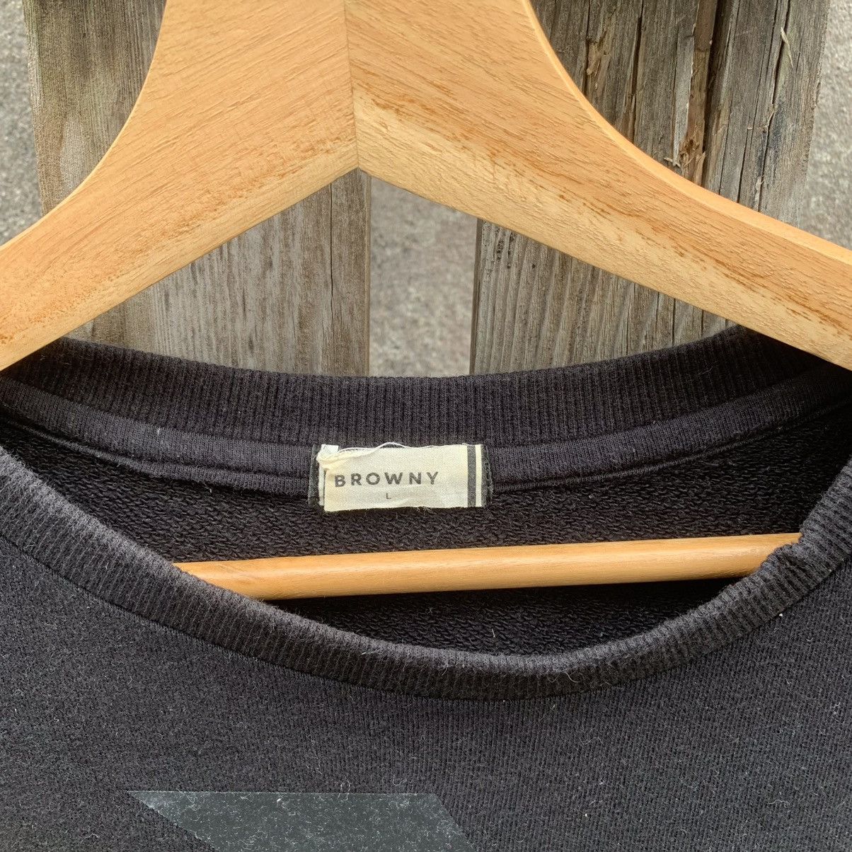 Japanese Brand × Vintage BROWNY Japan Crewneck Sweater Black Pullover Jumper Size US M / EU 48-50 / 2 - 3 Thumbnail