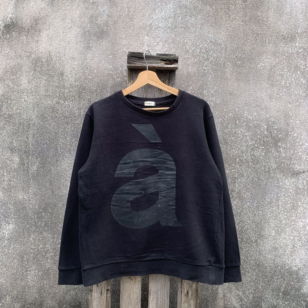 Japanese Brand × Vintage BROWNY Japan Crewneck Sweater Black Pullover Jumper Size US M / EU 48-50 / 2 - 1 Thumbnail