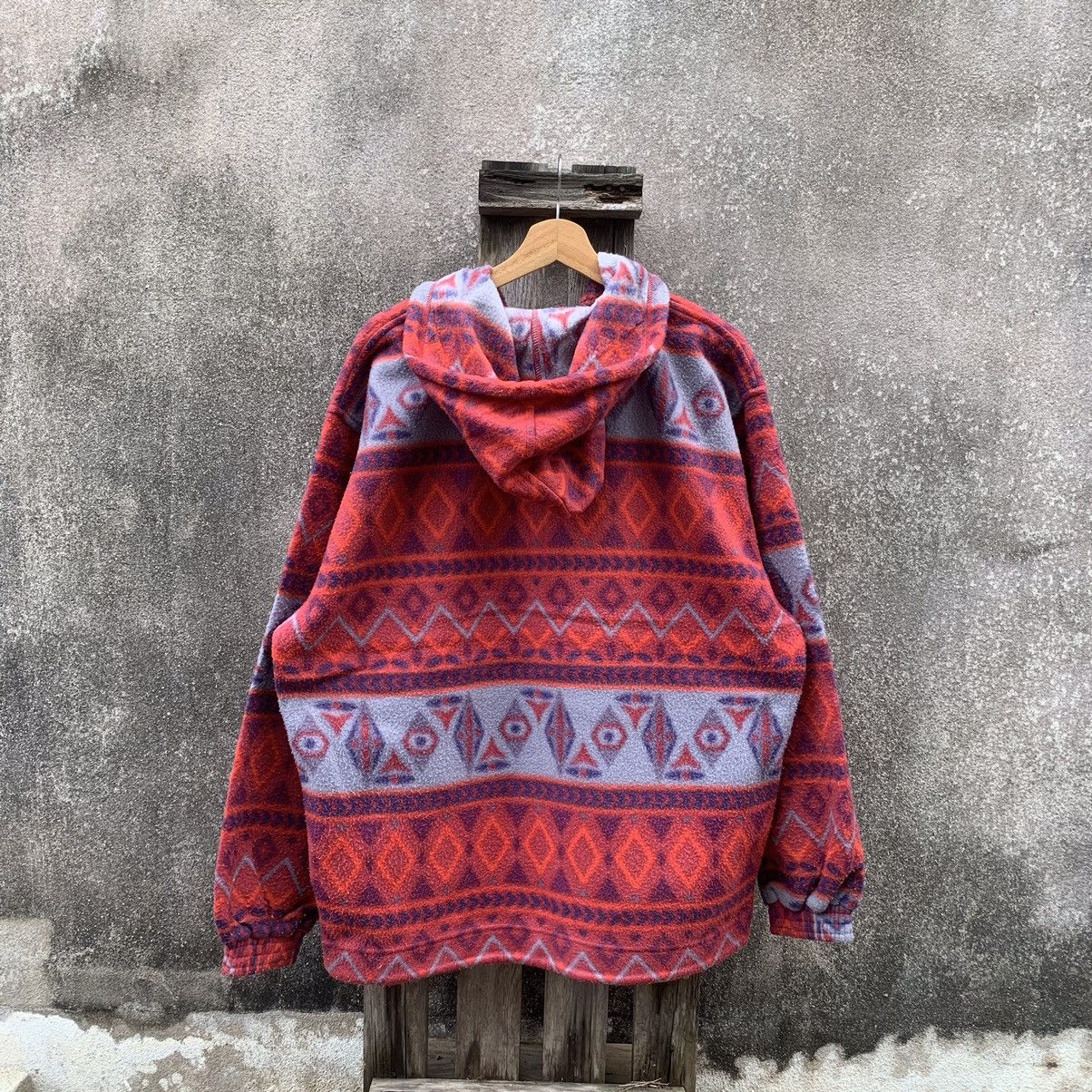 Art Comes First × Descente × Japanese Brand Vintage Descente Quarter Zips Baggy Tribal Design Sweater Size US XL / EU 56 / 4 - 10 Thumbnail