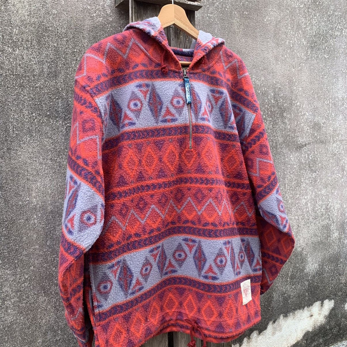 Art Comes First × Descente × Japanese Brand Vintage Descente Quarter Zips Baggy Tribal Design Sweater Size US XL / EU 56 / 4 - 2 Thumbnail