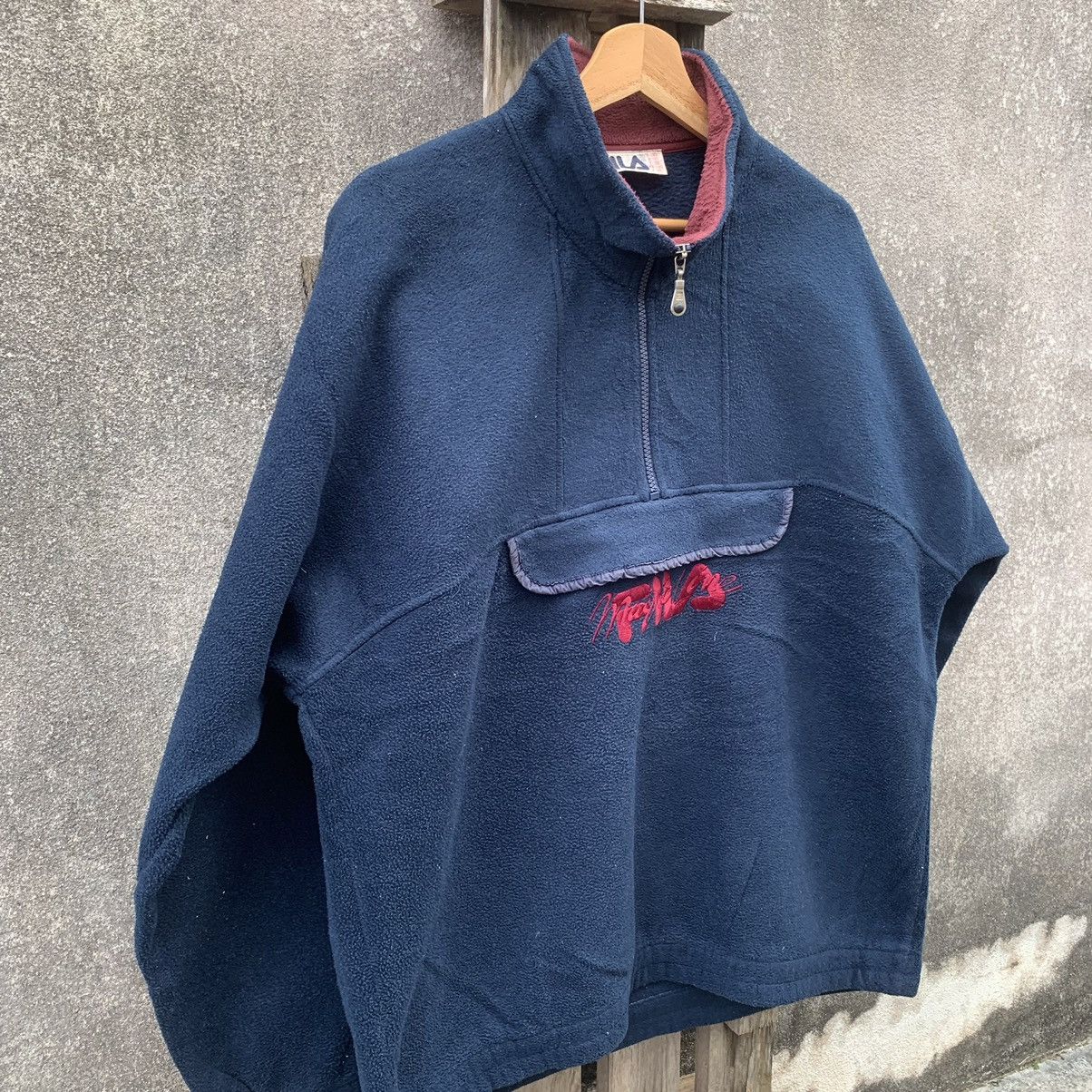 Fila × Vintage Vintage Fila IceTech HalfZip SpellOut Baggy Sweater Pullover Size US XL / EU 56 / 4 - 2 Thumbnail