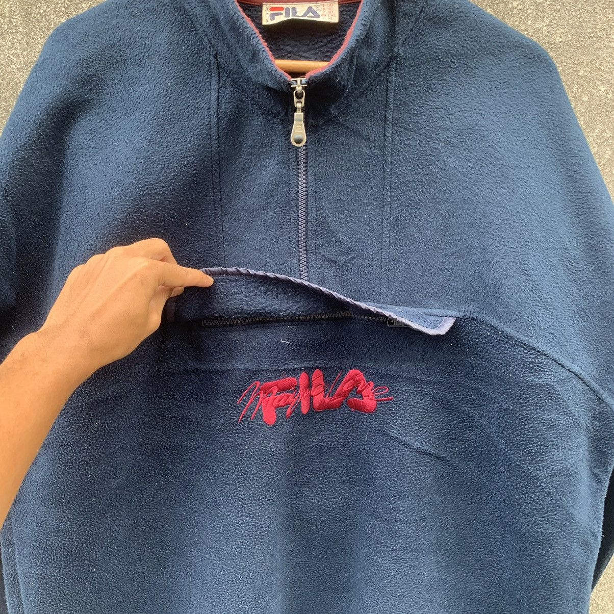 Fila × Vintage Vintage Fila IceTech HalfZip SpellOut Baggy Sweater Pullover Size US XL / EU 56 / 4 - 4 Thumbnail