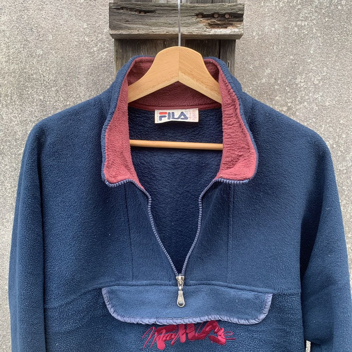 Fila × Vintage Vintage Fila IceTech HalfZip SpellOut Baggy Sweater Pullover Size US XL / EU 56 / 4 - 7 Thumbnail