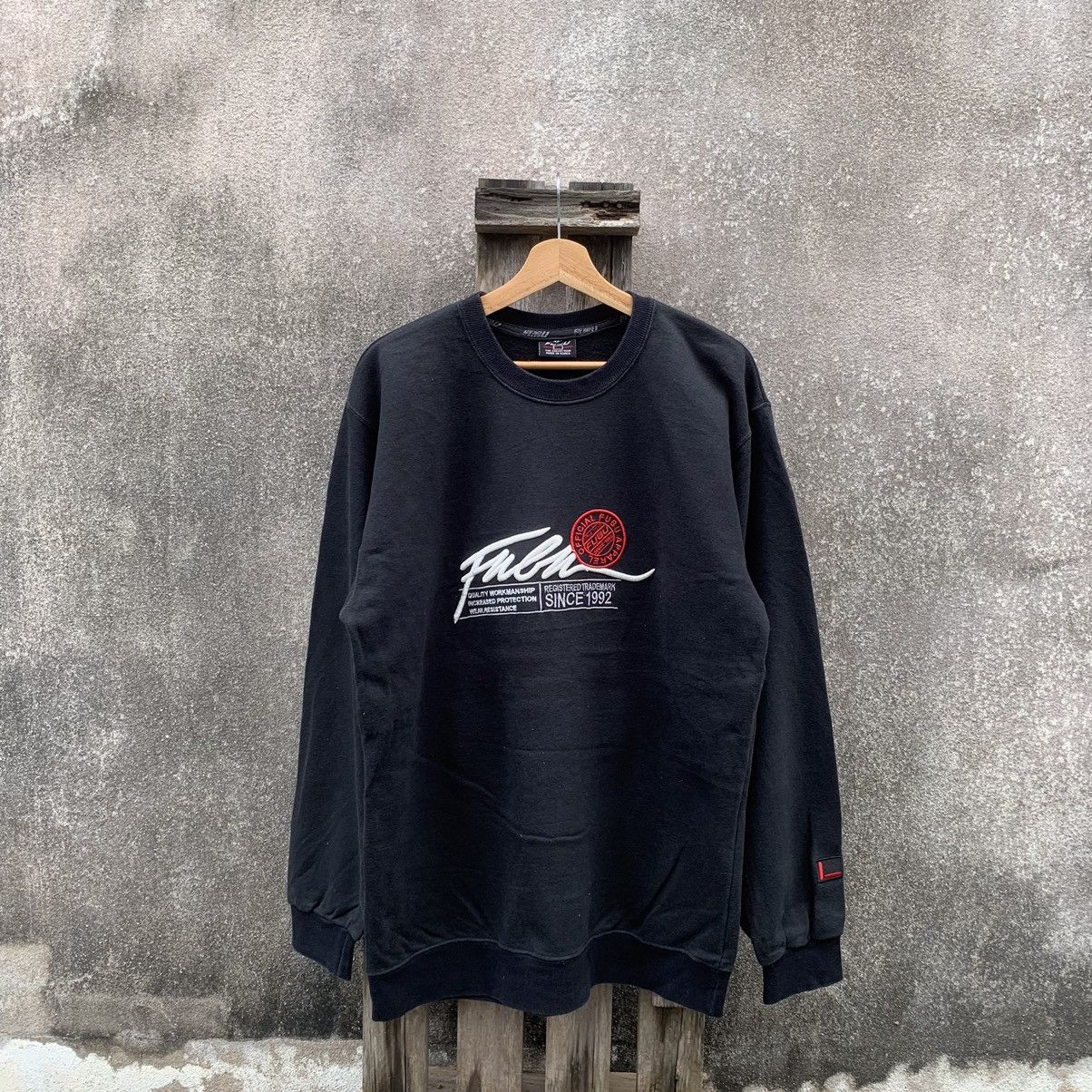 STEALS 💥 Vtg Official FUBU Sweater Spell Out Baggy Pullover