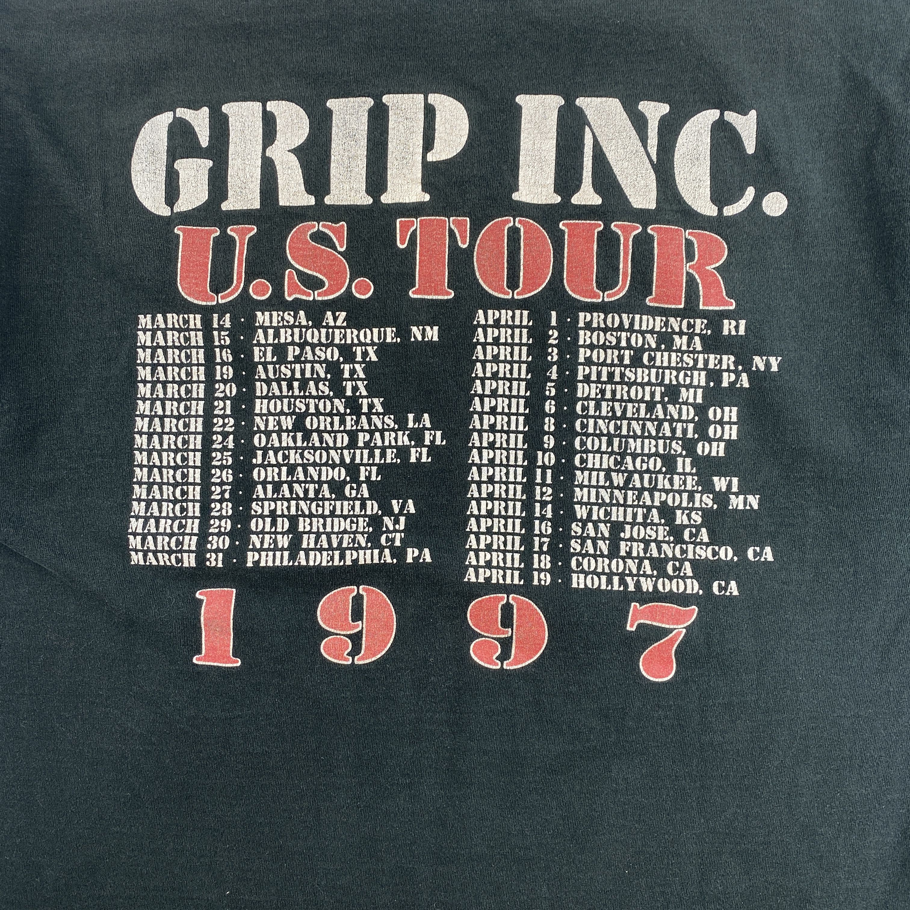 Band Tees × Vintage Grip Inc. 1997 Nemesis U.S. Tour T-Shirt Size US XL / EU 56 / 4 - 5 Thumbnail