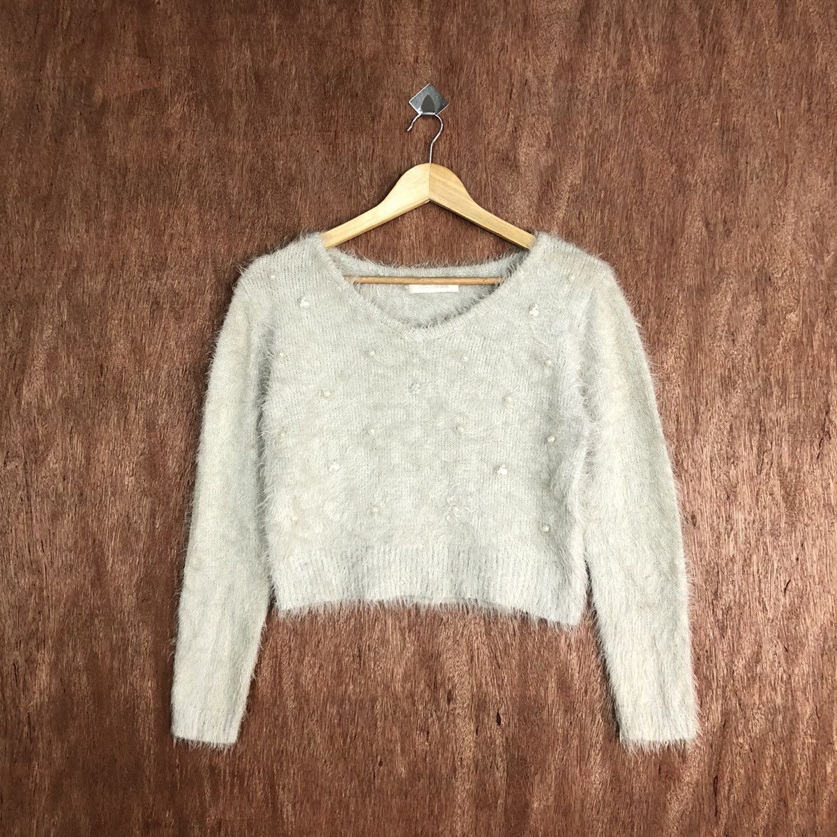 Japanese Brand Cecil Mc Bee Mohair Fur Knitwear #0461 Size US M / EU 48-50 / 2 - 1 Thumbnail