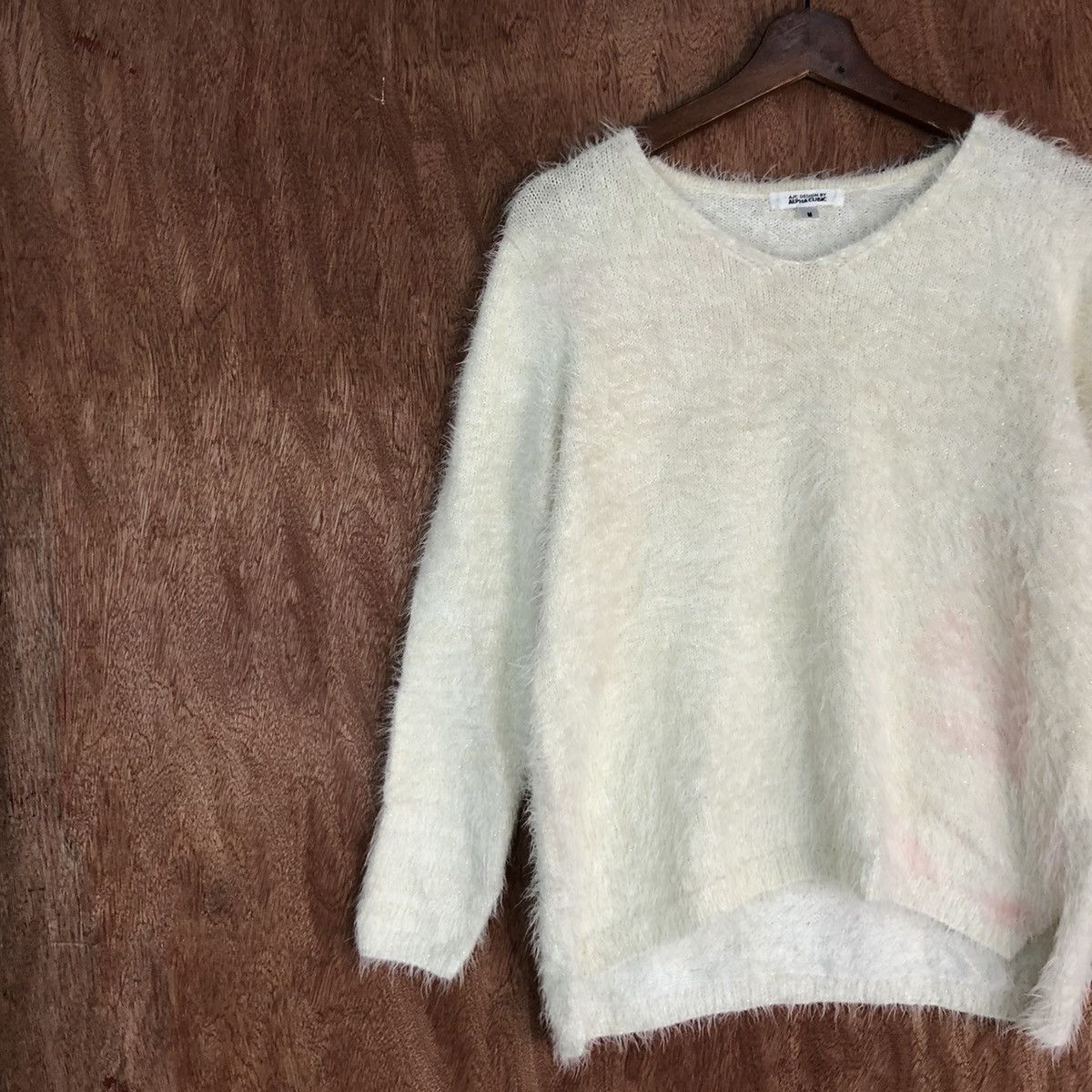 Homespun Knitwear × Japanese Brand Alpha Cubic White Mohair Fur Knitwear #0455 Size US M / EU 48-50 / 2 - 7 Thumbnail