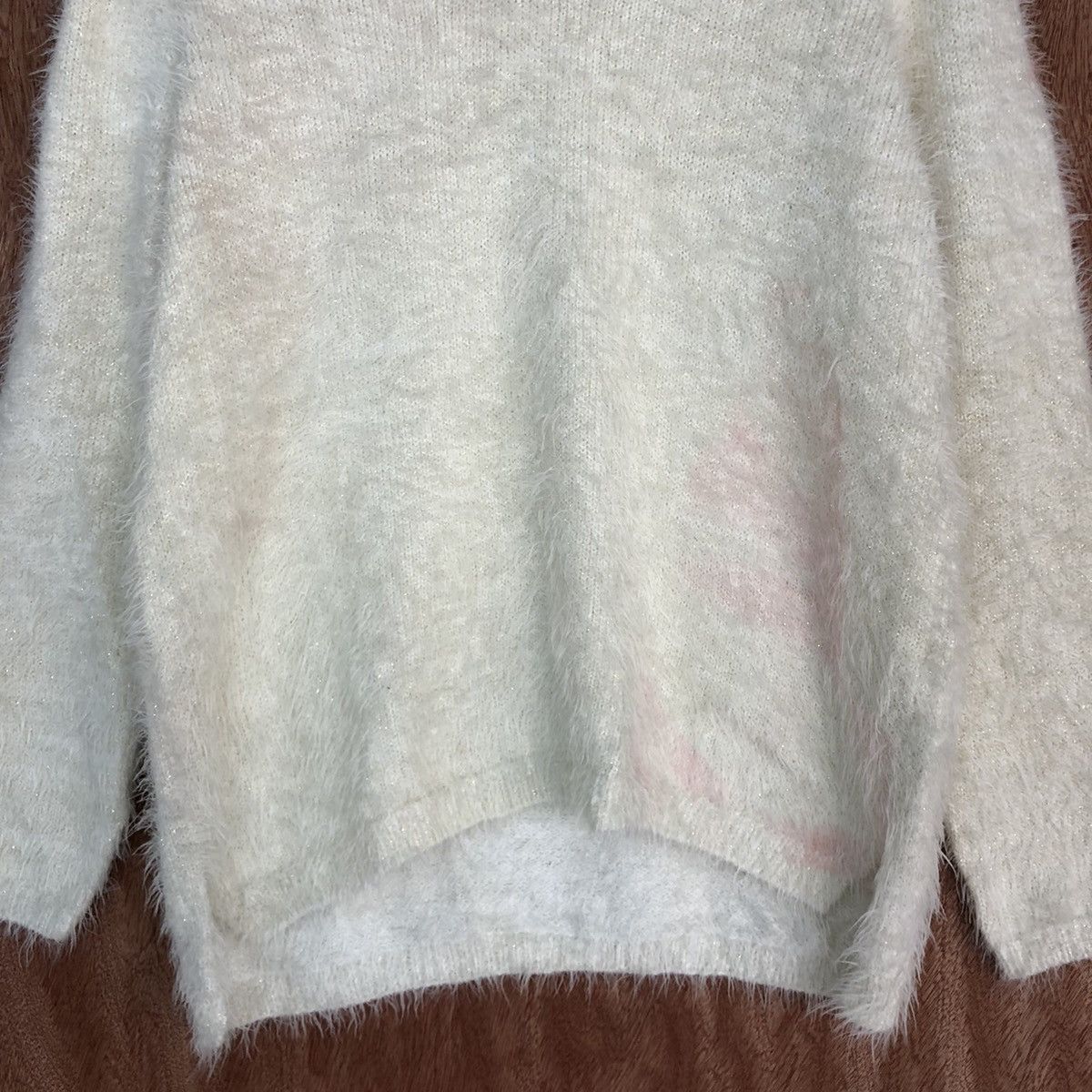 Homespun Knitwear × Japanese Brand Alpha Cubic White Mohair Fur Knitwear #0455 Size US M / EU 48-50 / 2 - 8 Thumbnail