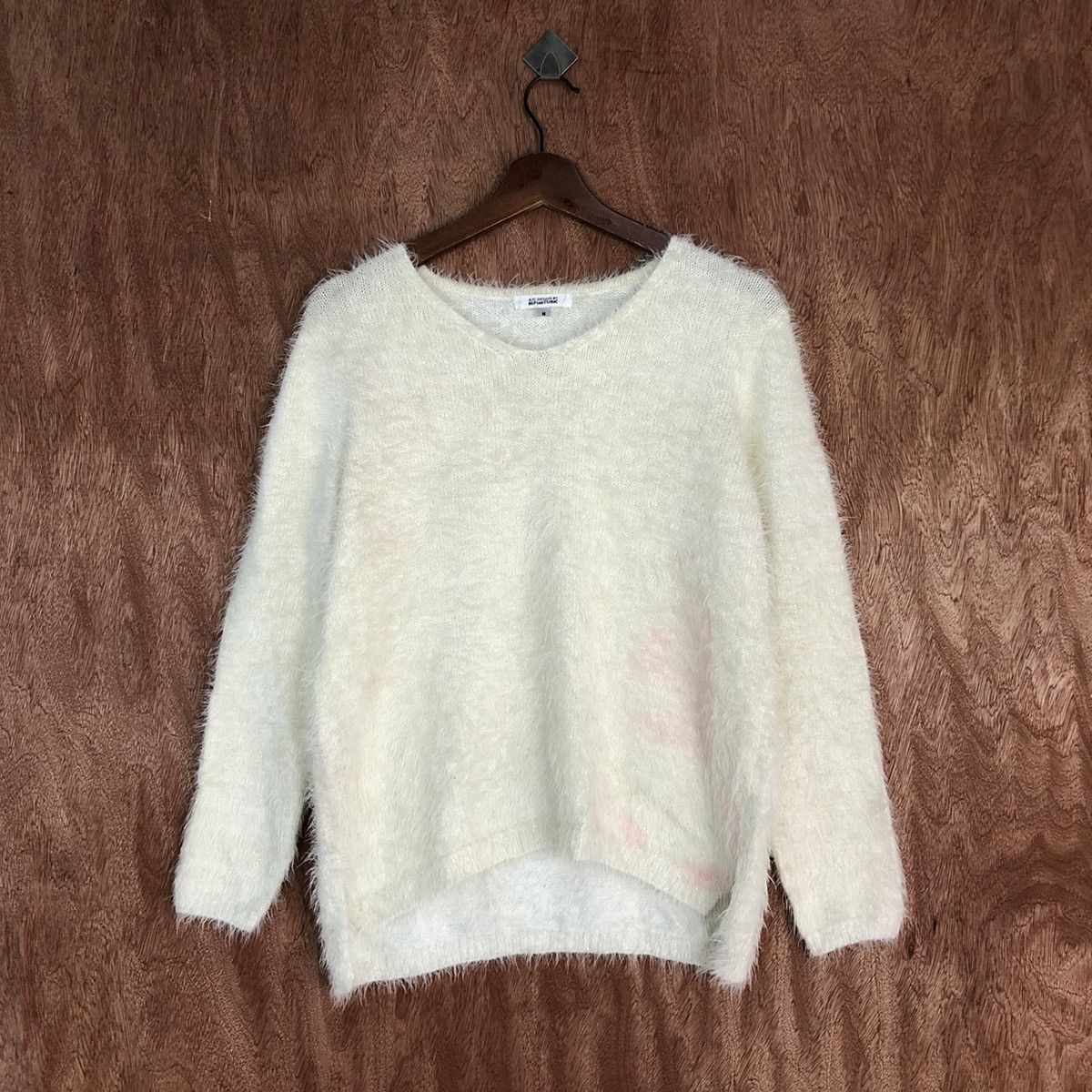 Homespun Knitwear × Japanese Brand Alpha Cubic White Mohair Fur Knitwear #0455 Size US M / EU 48-50 / 2 - 1 Thumbnail