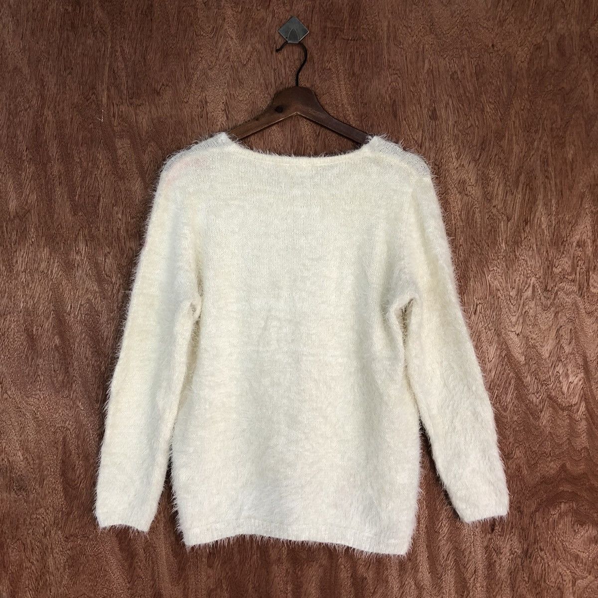 Homespun Knitwear × Japanese Brand Alpha Cubic White Mohair Fur Knitwear #0455 Size US M / EU 48-50 / 2 - 12 Thumbnail