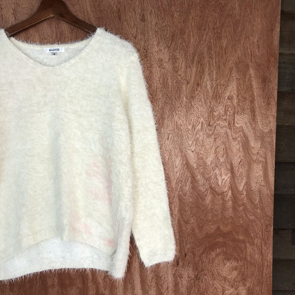 Homespun Knitwear × Japanese Brand Alpha Cubic White Mohair Fur Knitwear #0455 Size US M / EU 48-50 / 2 - 5 Thumbnail