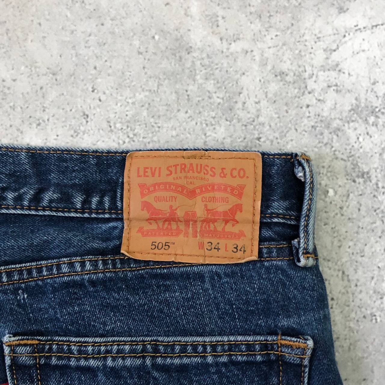 Levi's Levis 505 Straight Fit Jeans Denim Blue W34 L34 Size US 34 / EU 50 - 5 Thumbnail