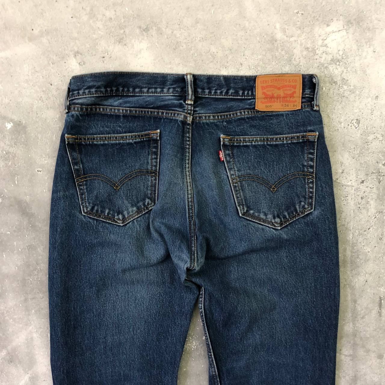 Levi's Levis 505 Straight Fit Jeans Denim Blue W34 L34 Size US 34 / EU 50 - 4 Thumbnail