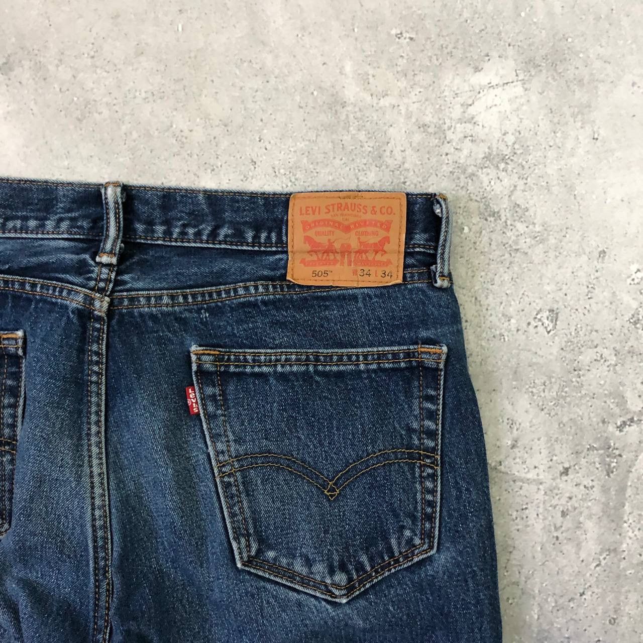 Levi's Levis 505 Straight Fit Jeans Denim Blue W34 L34 Size US 34 / EU 50 - 6 Thumbnail