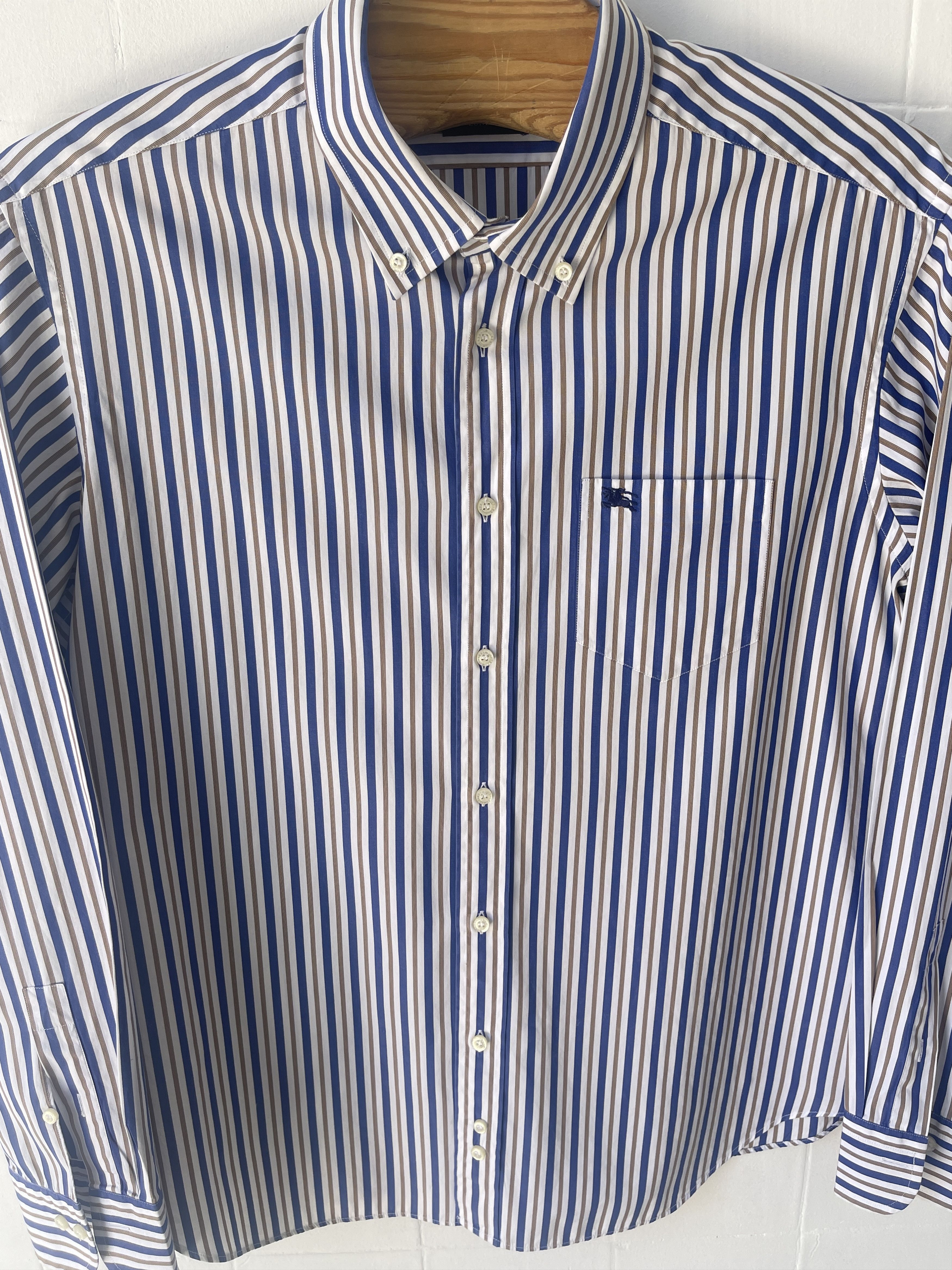 Burberry 🔥 Burberry striped shirt rare size 5 xl logo collar Size US XL / EU 56 / 4 - 9 Thumbnail