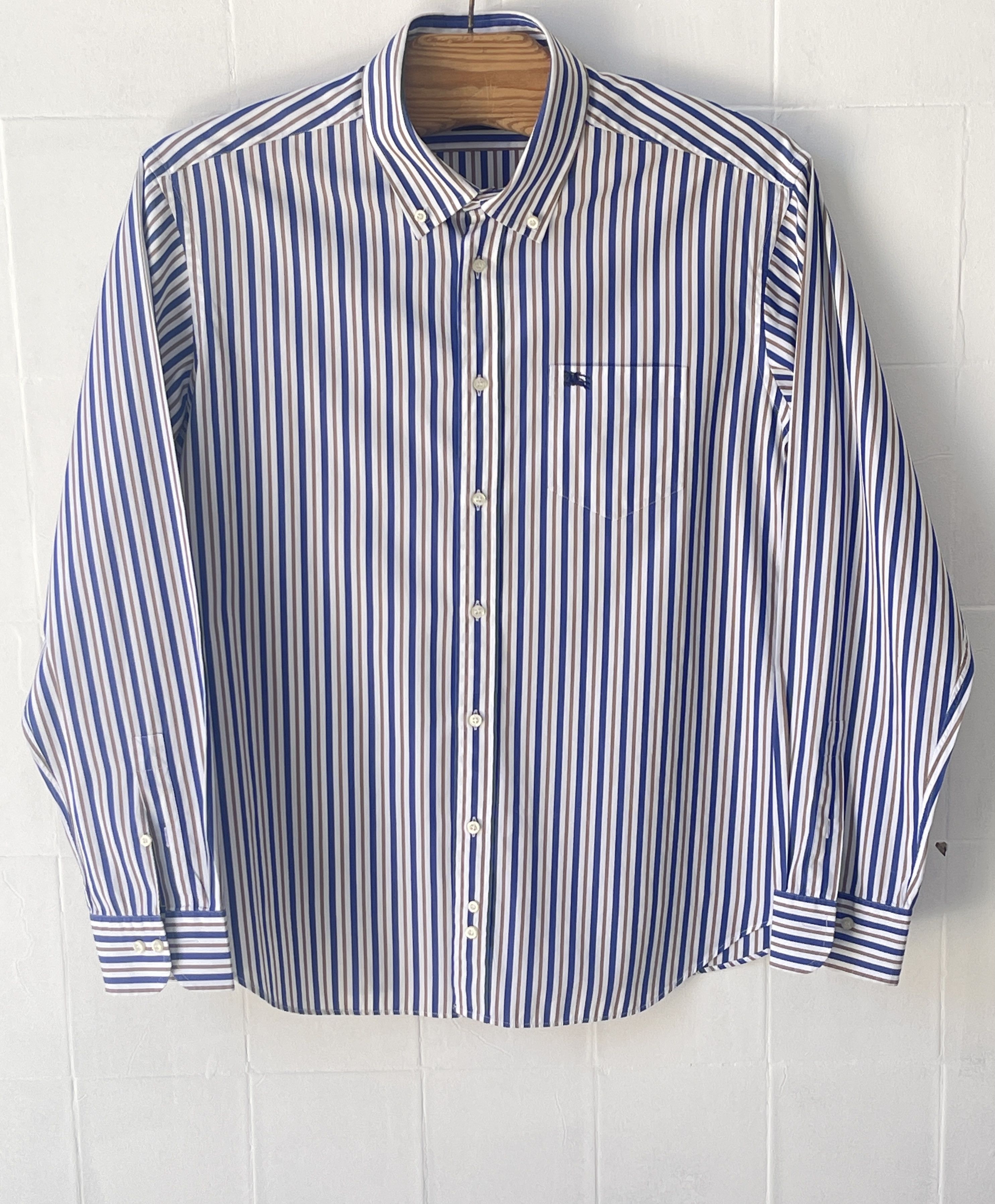 Burberry 🔥 Burberry striped shirt rare size 5 xl logo collar Size US XL / EU 56 / 4 - 1 Thumbnail