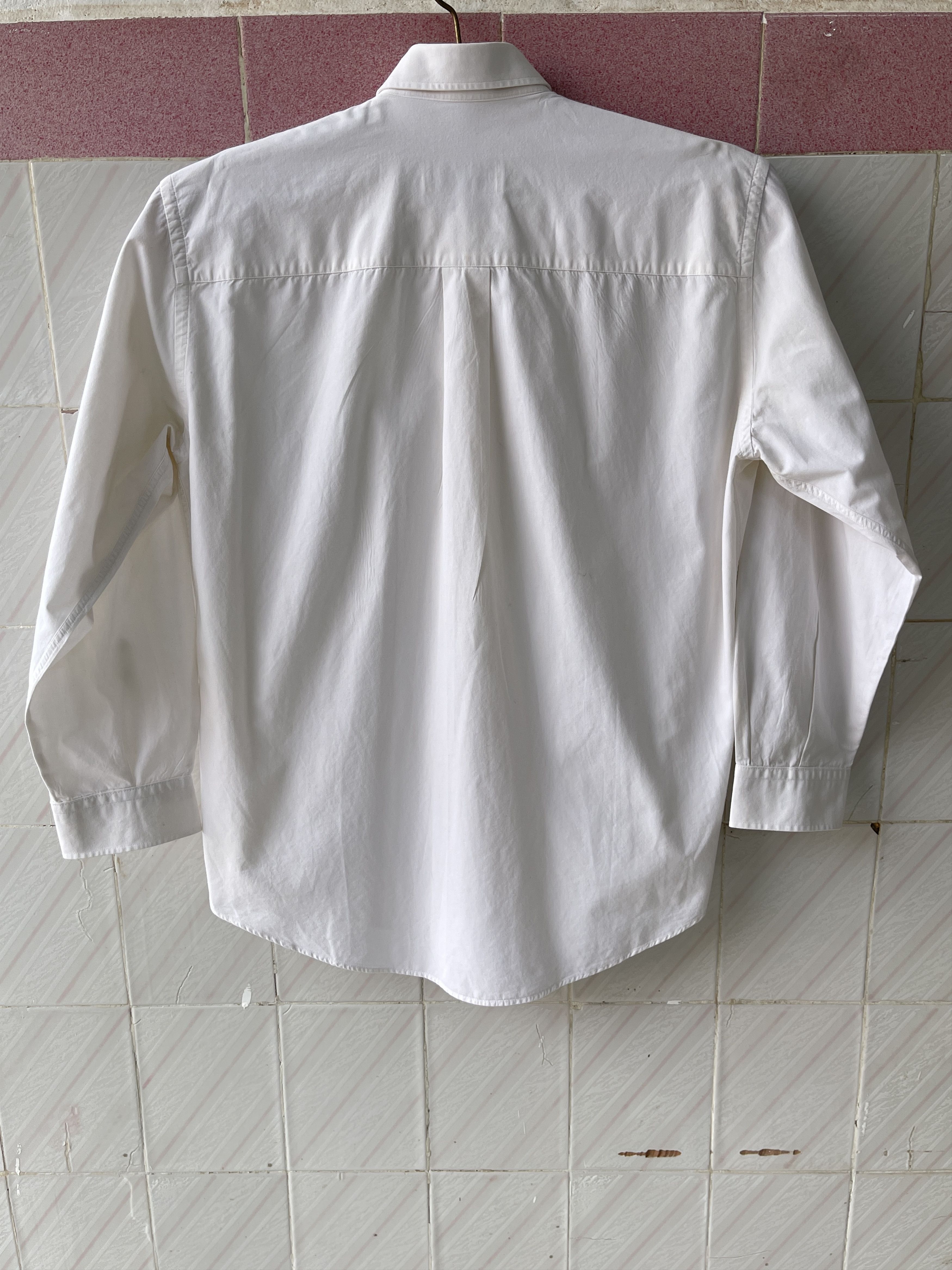 Burberry 🔥 Burberrys casual shirt white blue logo rare size L Size US L / EU 52-54 / 3 - 7 Thumbnail