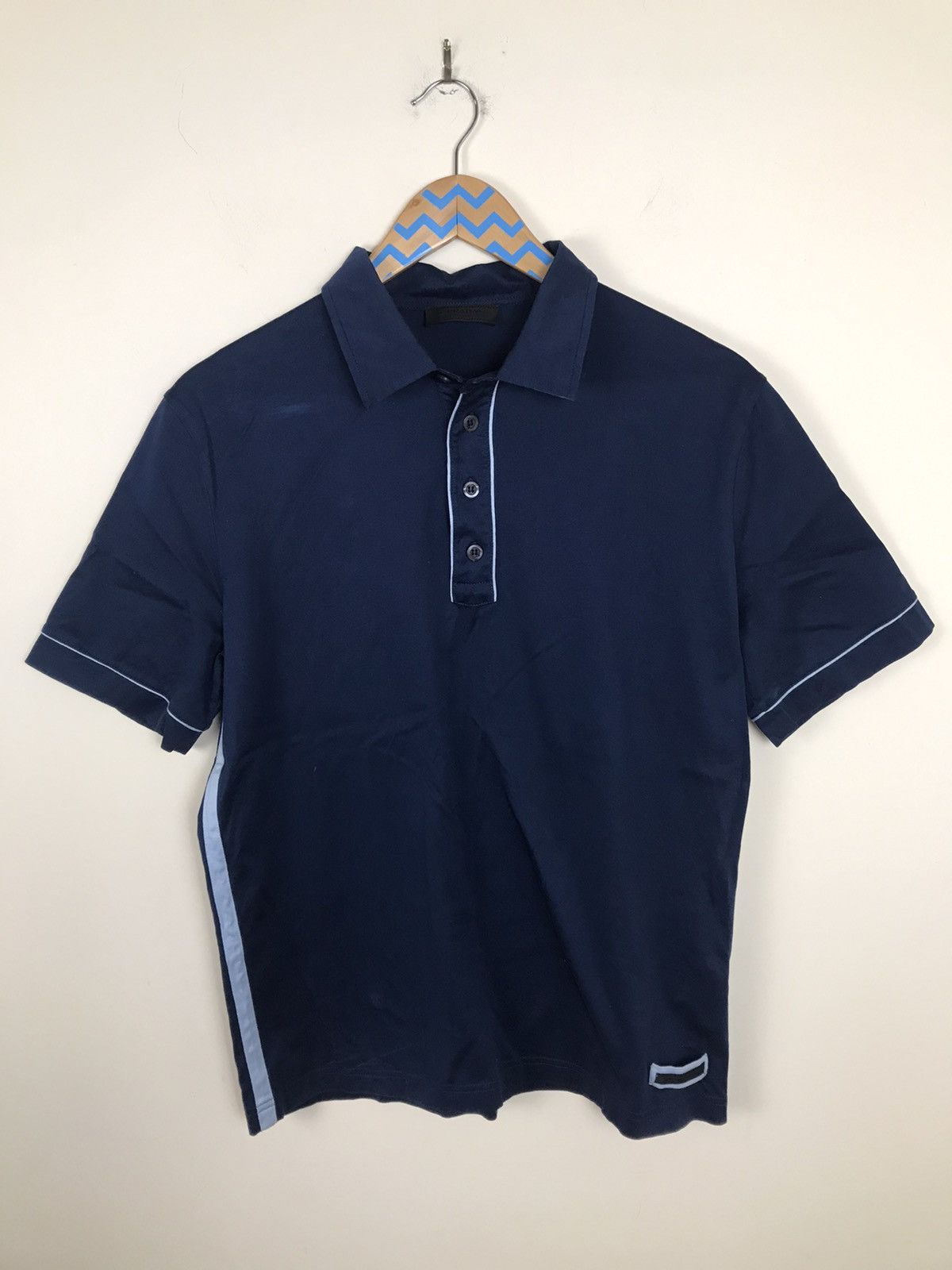 Prada Navy Striped Prada Polo Size US L / EU 52-54 / 3 - 2 Thumbnail