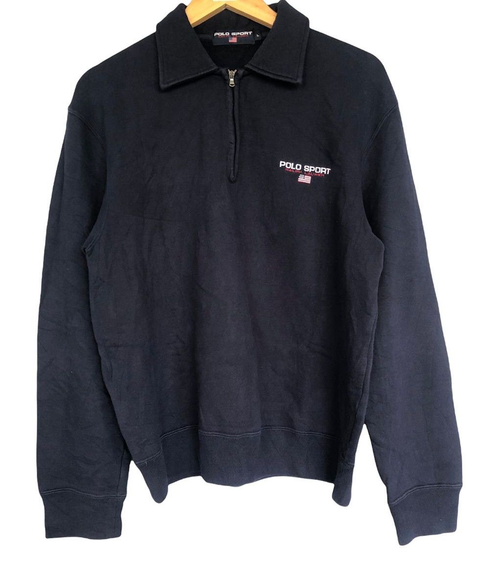 🔥Vtg Polo Sport Sweatshirt Crewneck Halfzipper