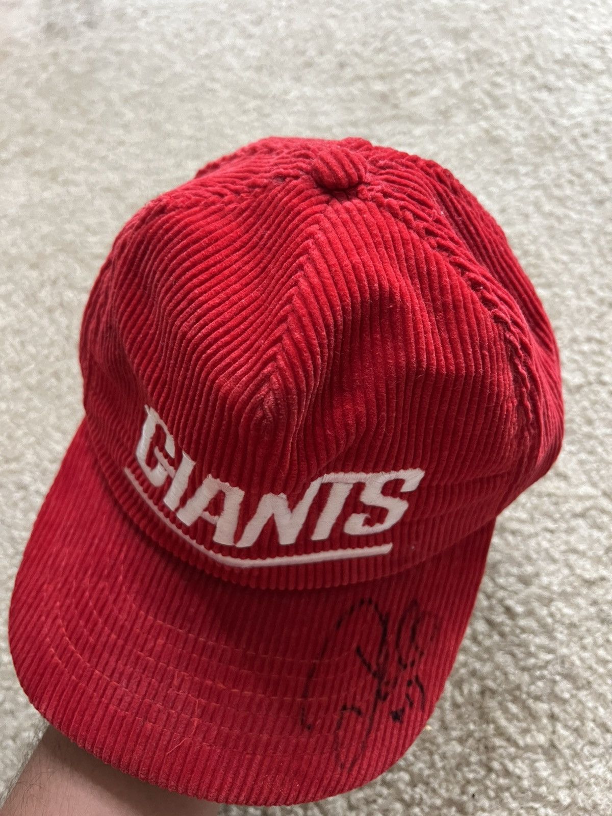 NFL Vintage 90’s New York Giants NFL Hat Snapback Corduroy Size ONE SIZE - 4 Thumbnail