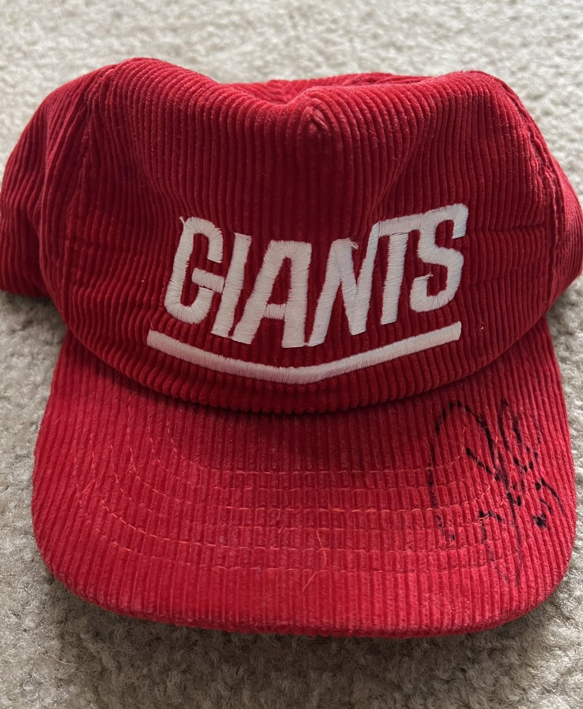 NFL Vintage 90’s New York Giants NFL Hat Snapback Corduroy Size ONE SIZE - 1 Thumbnail