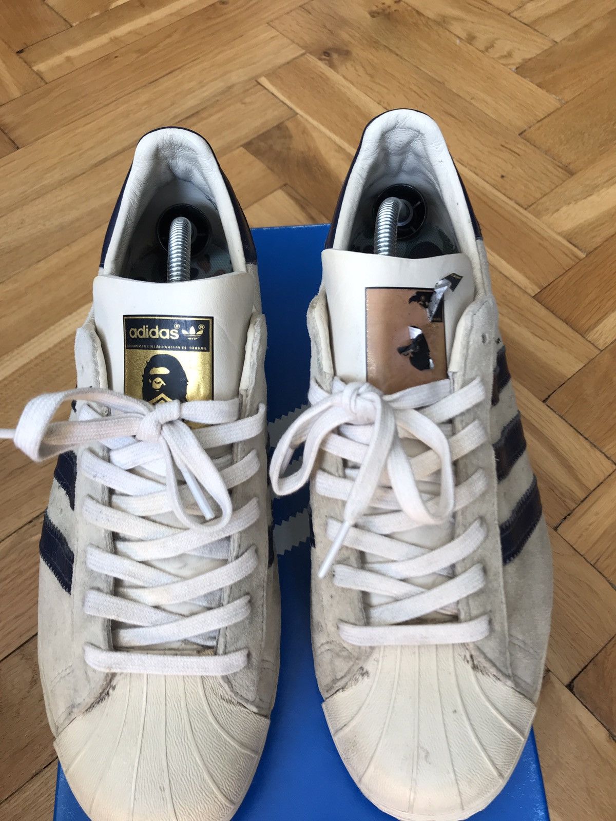 Adidas superstar 80s dark indigo sale