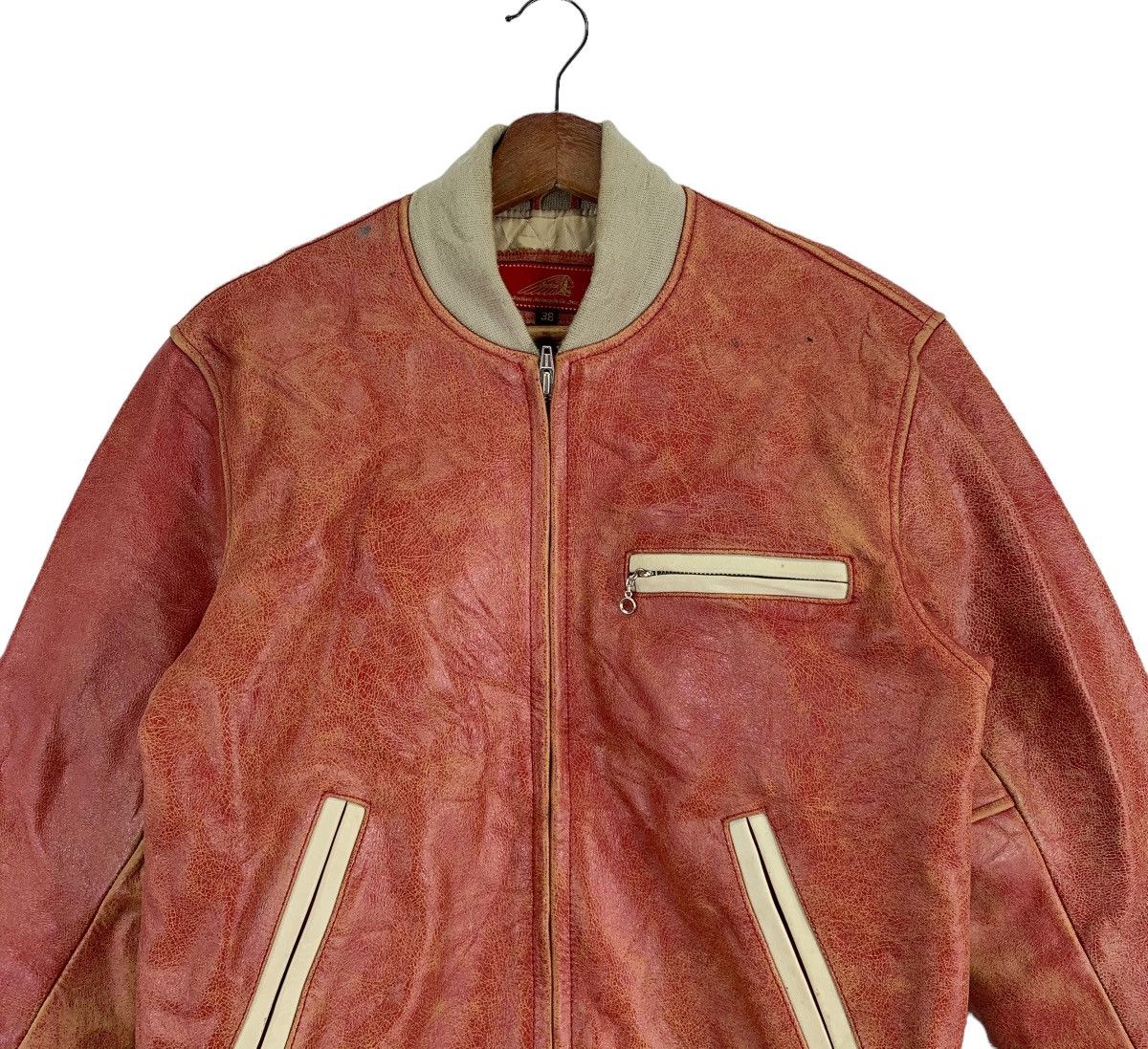 Vanson Leathers VINTAGE INDIANA MOTORCYCLE LEATHER BIKERS JACKET Size US S / EU 44-46 / 1 - 3 Thumbnail