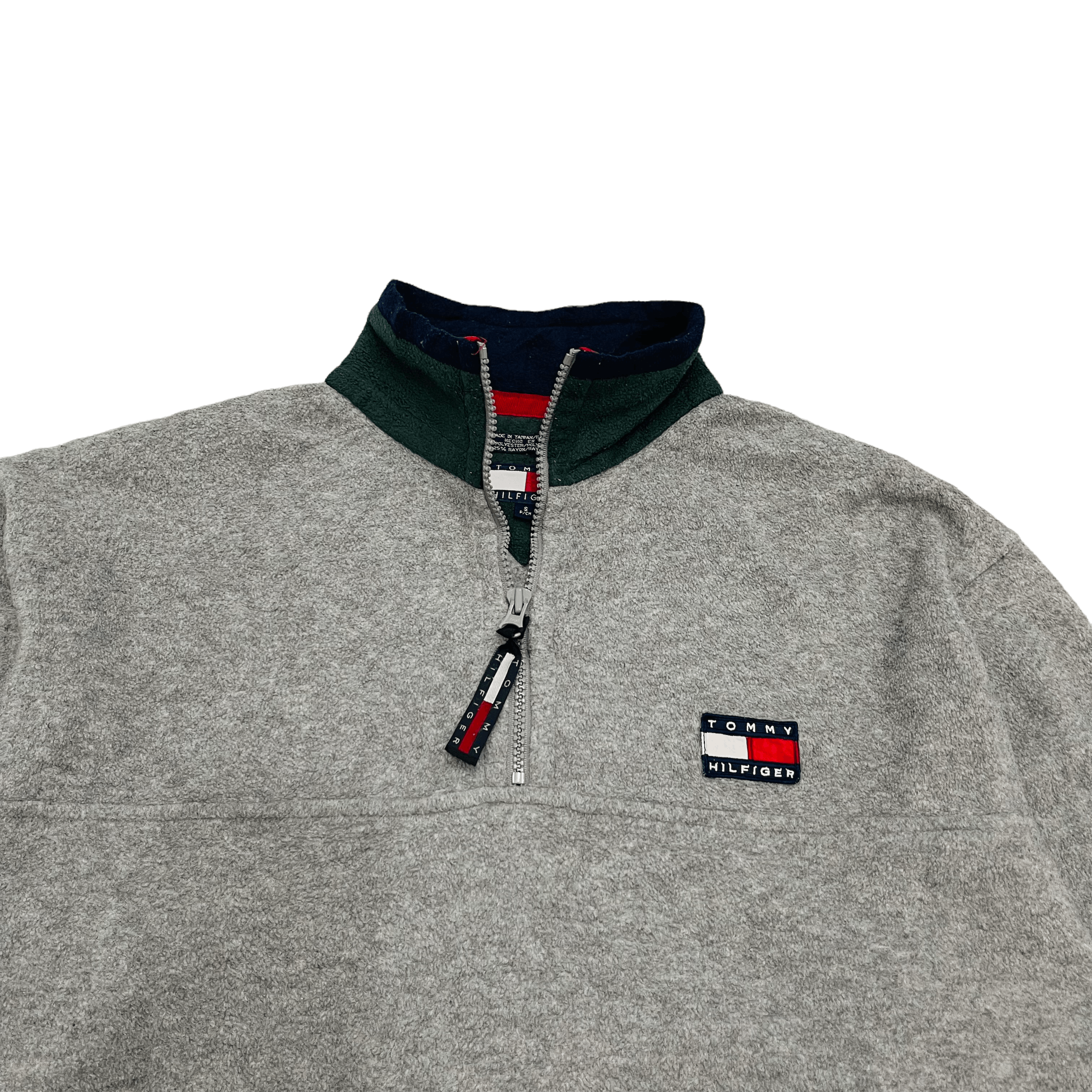 Tommy Hilfiger 90s Tommy Hilfiger Half Zip Fleece Sweater Size US L / EU 52-54 / 3 - 4 Thumbnail
