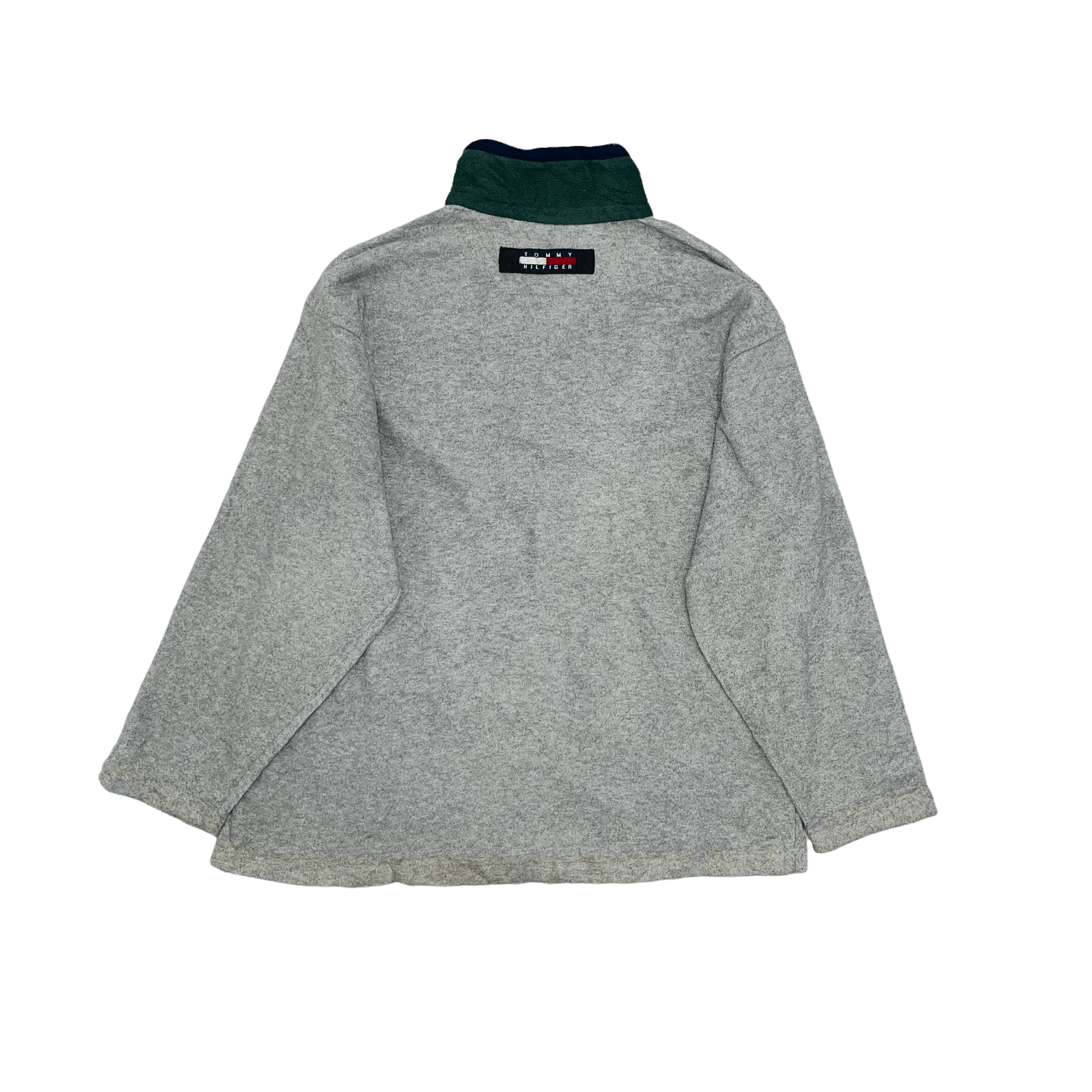 Tommy Hilfiger 90s Tommy Hilfiger Half Zip Fleece Sweater Size US L / EU 52-54 / 3 - 3 Thumbnail