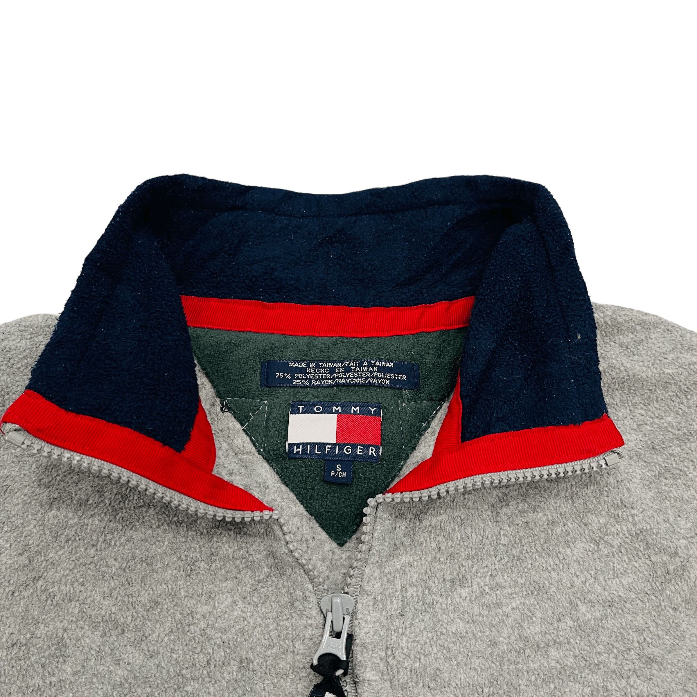 Tommy Hilfiger 90s Tommy Hilfiger Half Zip Fleece Sweater Size US L / EU 52-54 / 3 - 5 Thumbnail